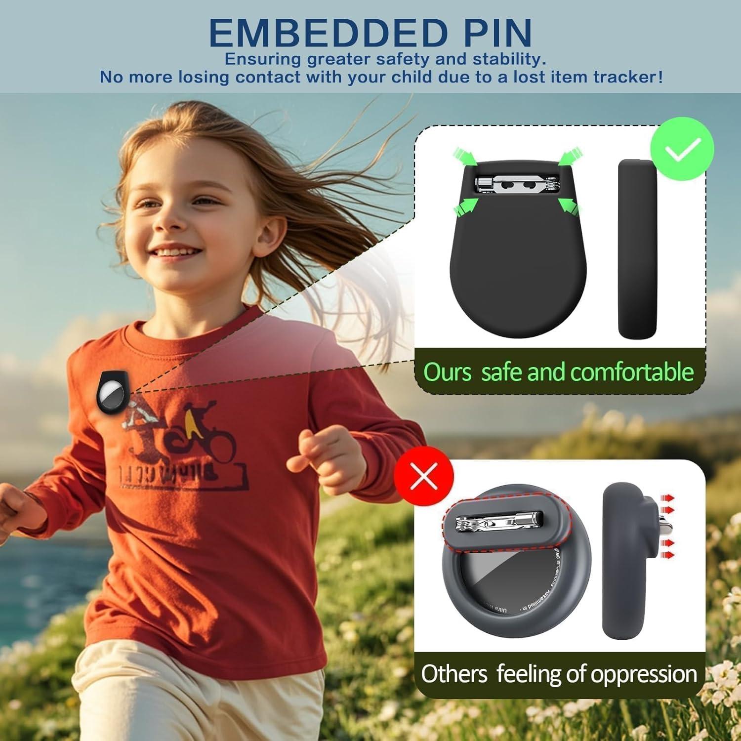 Funda de Seguridad para AirTag Vsagier Negra - Diseño Oculto