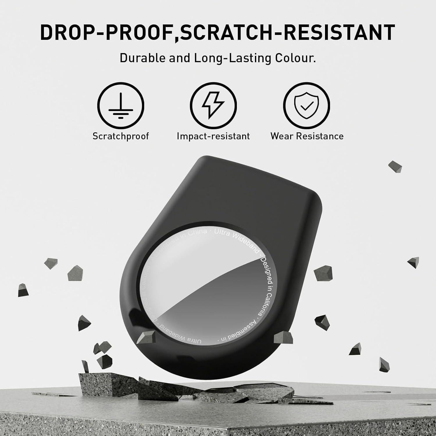 Funda de Seguridad para AirTag Vsagier Negra - Diseño Oculto