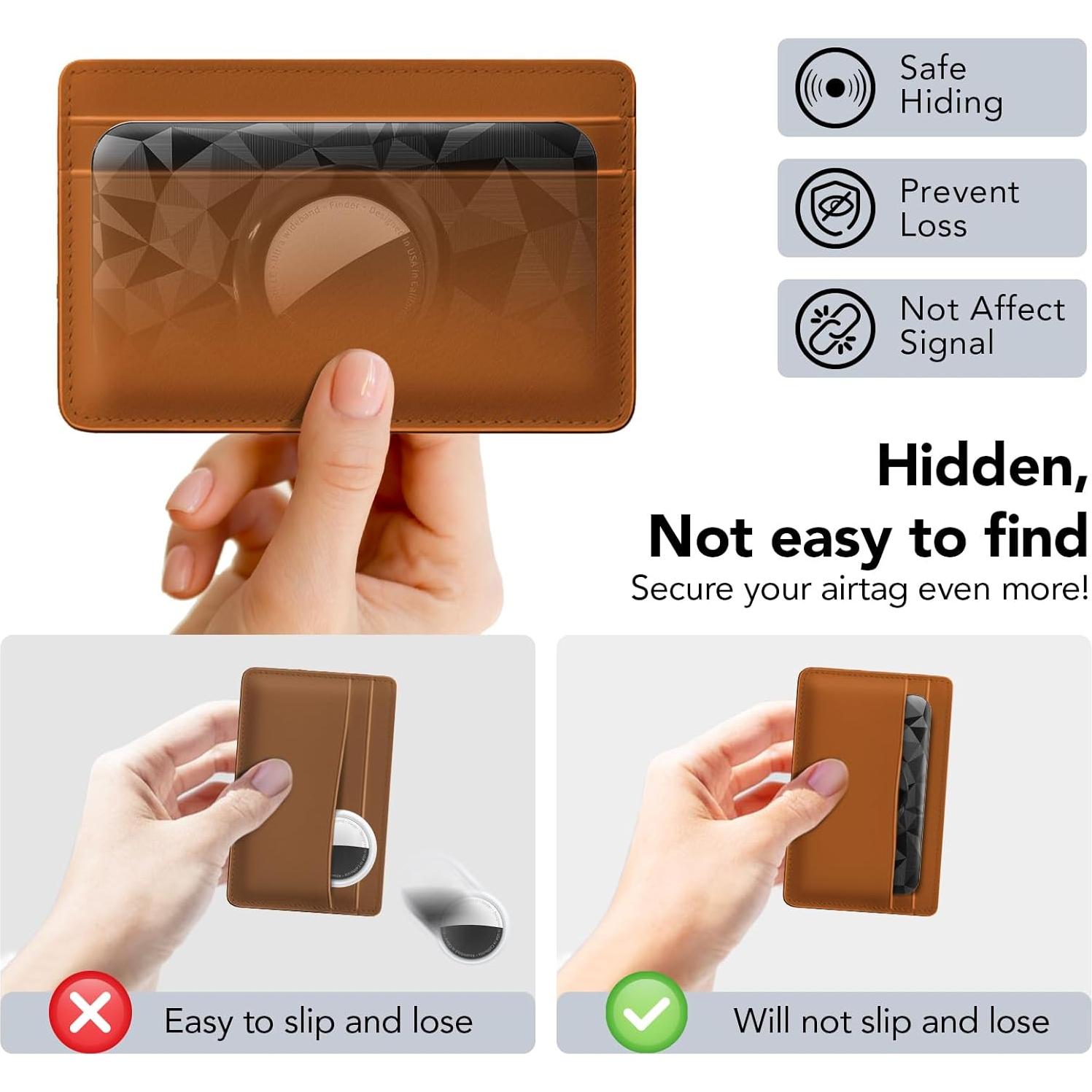 Soporte de Billetera para AirTag HATALKIN Ultra Delgado - 2 Piezas