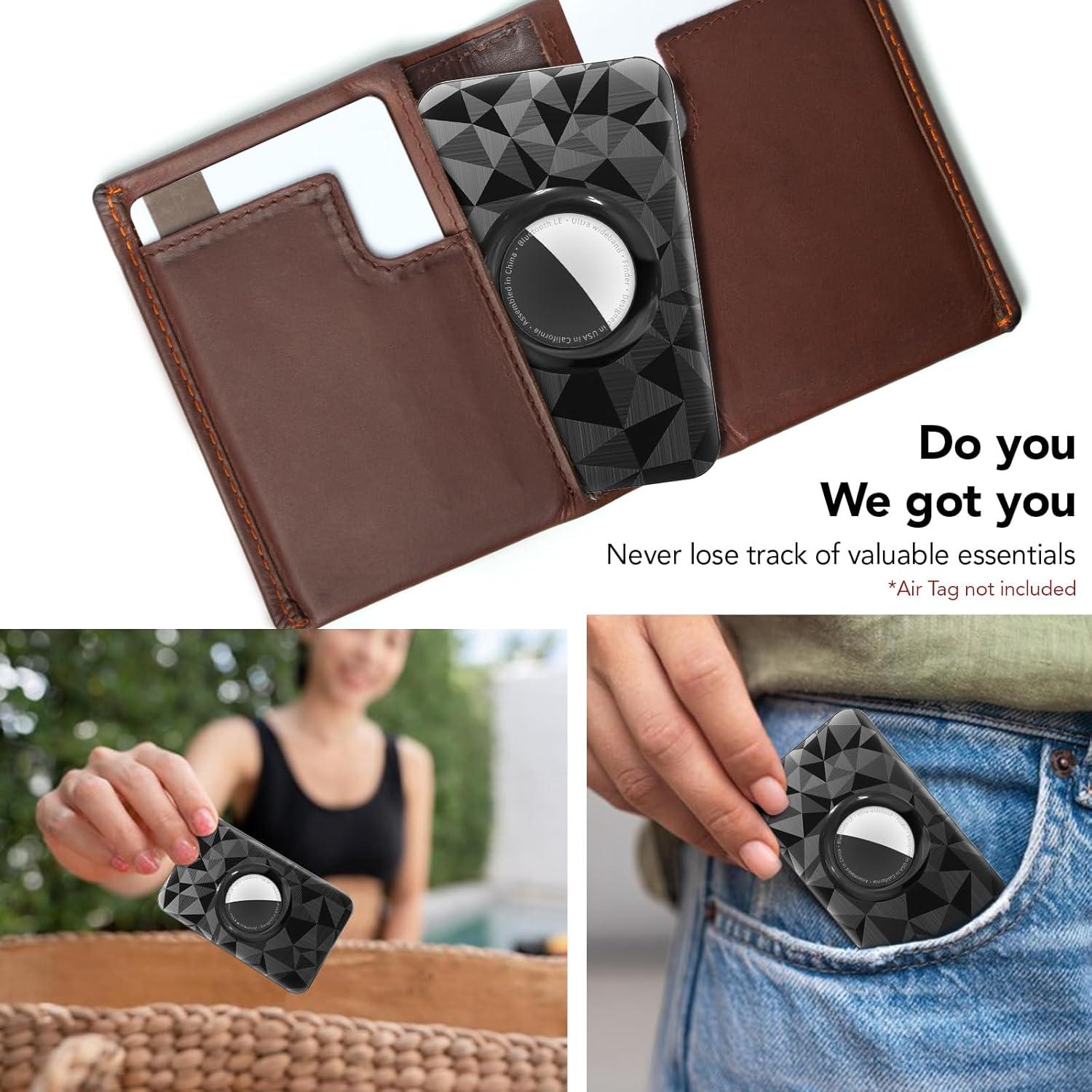 Soporte de Billetera para AirTag HATALKIN Ultra Delgado - 2 Piezas