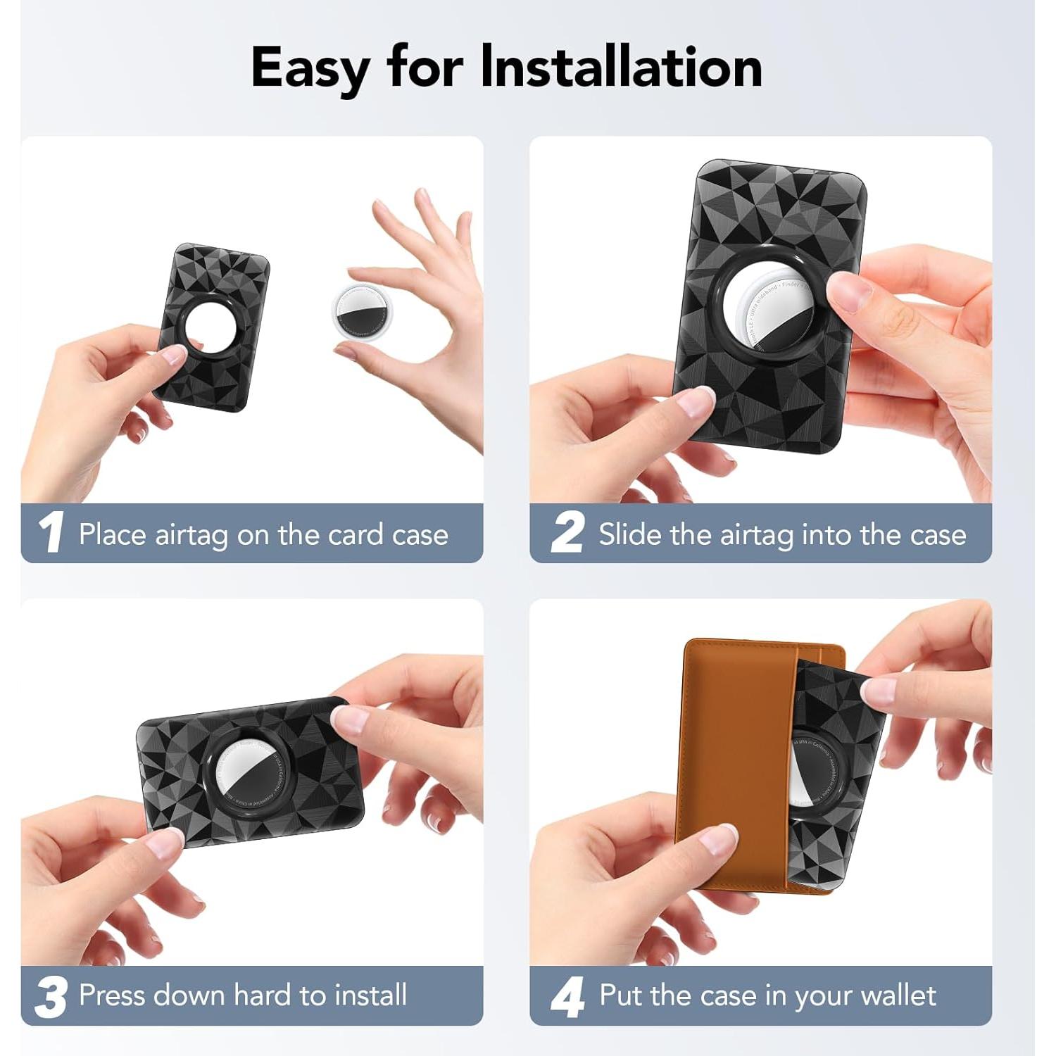 Soporte de Billetera para AirTag HATALKIN Ultra Delgado - 2 Piezas