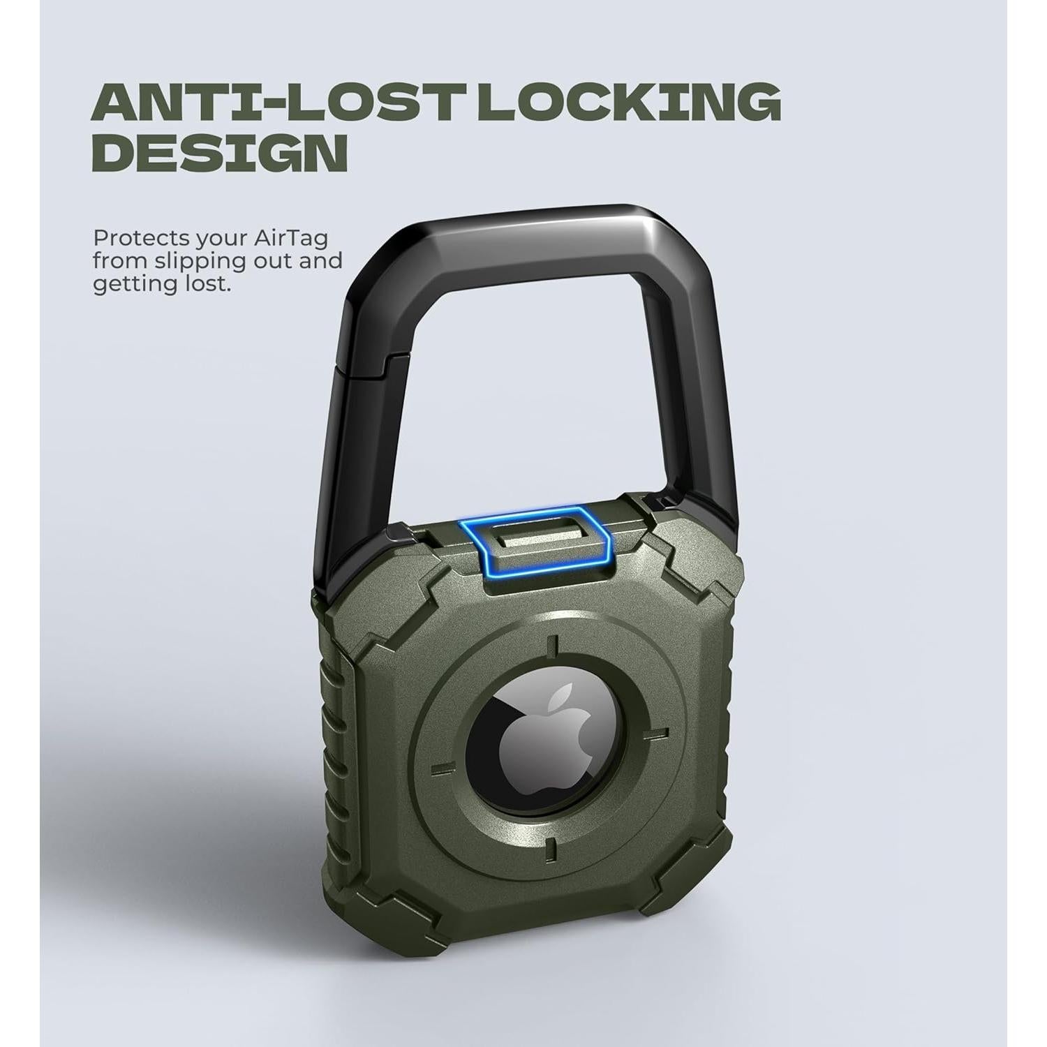 Funda DEXNOR para Apple AirTag Verde, a Prueba de Golpes