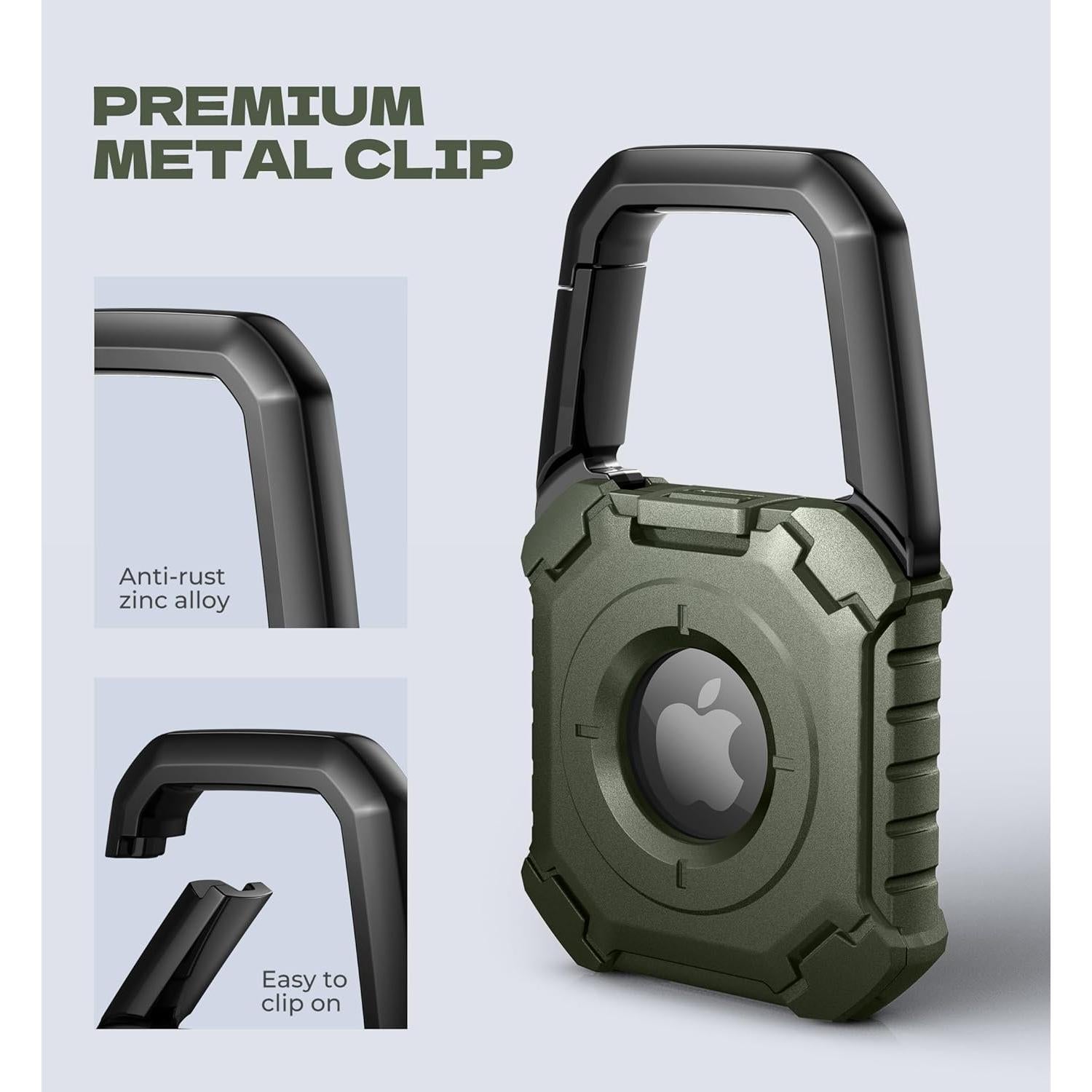 Funda DEXNOR para Apple AirTag Verde, a Prueba de Golpes