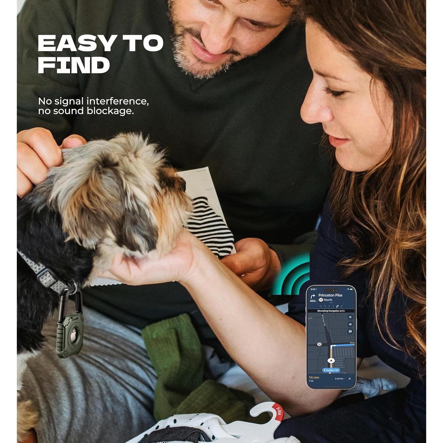 Funda DEXNOR para Apple AirTag Verde, a Prueba de Golpes