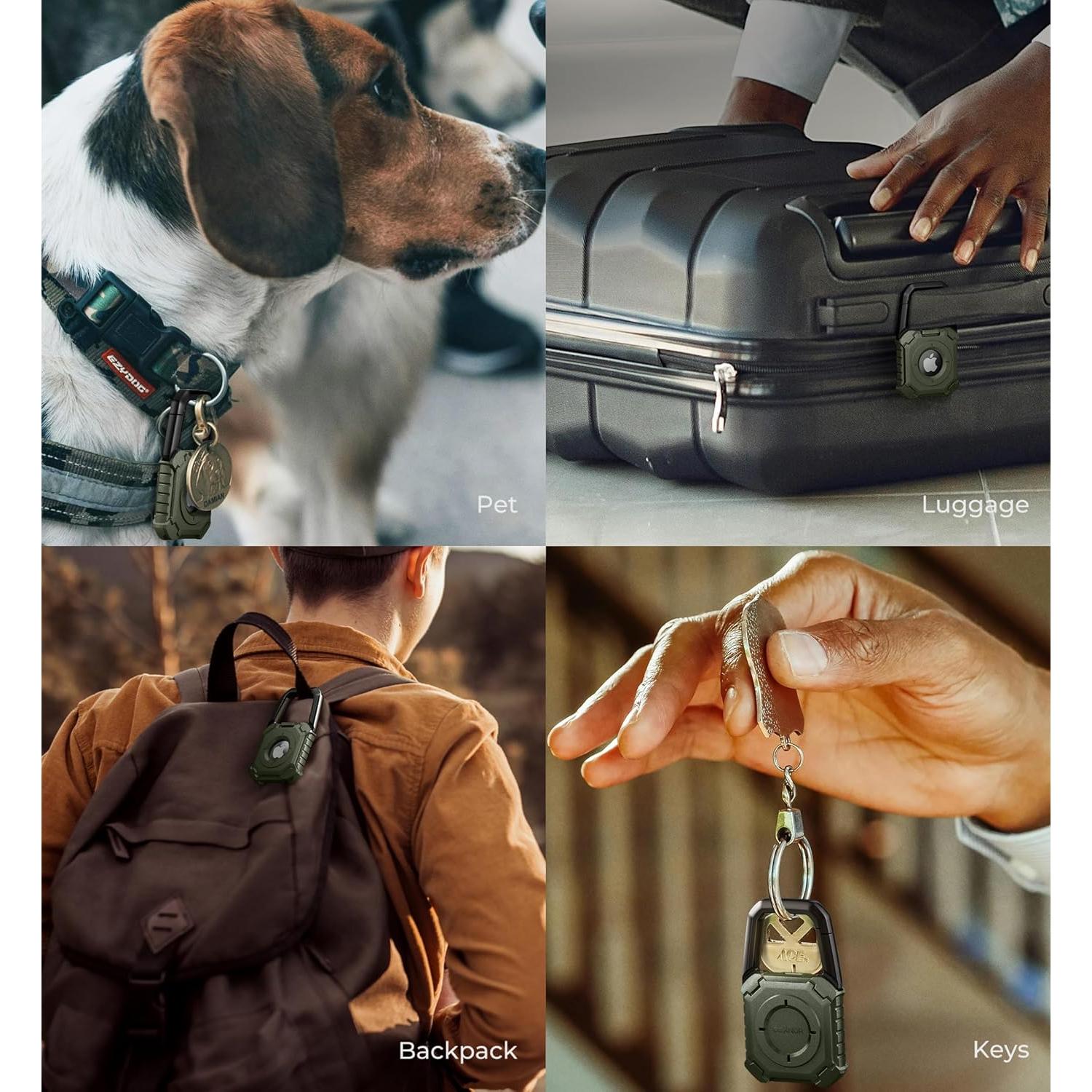 Funda DEXNOR para Apple AirTag Verde, a Prueba de Golpes