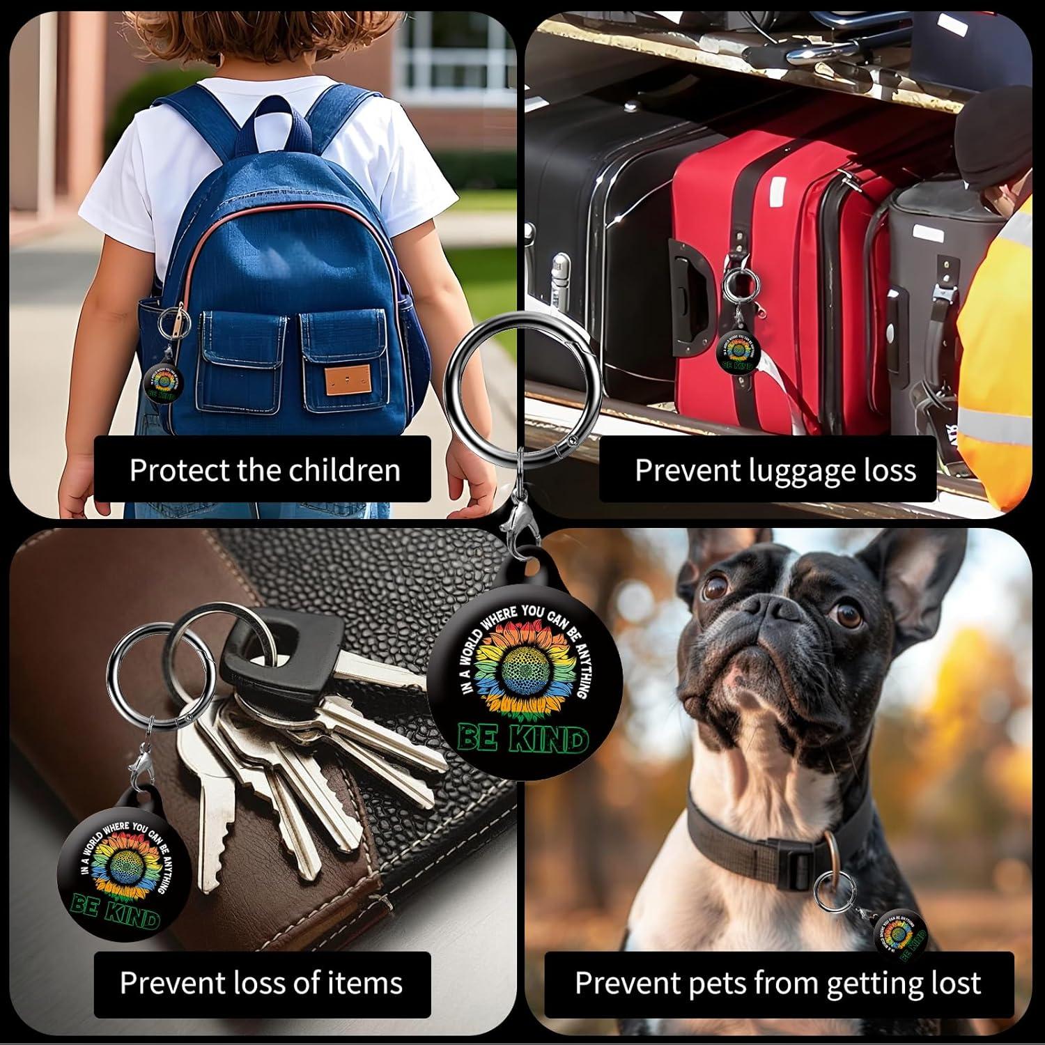 Estuche protector para AirTag AKPZV con llavero - Anti-rayones