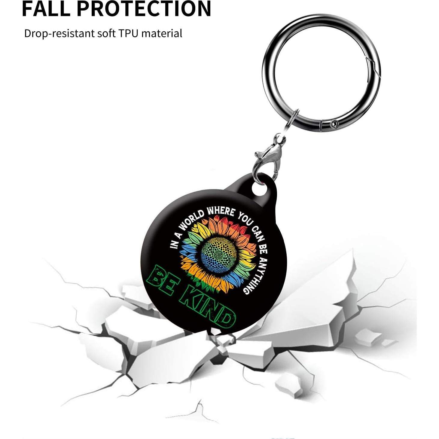 Estuche protector para AirTag AKPZV con llavero - Anti-rayones