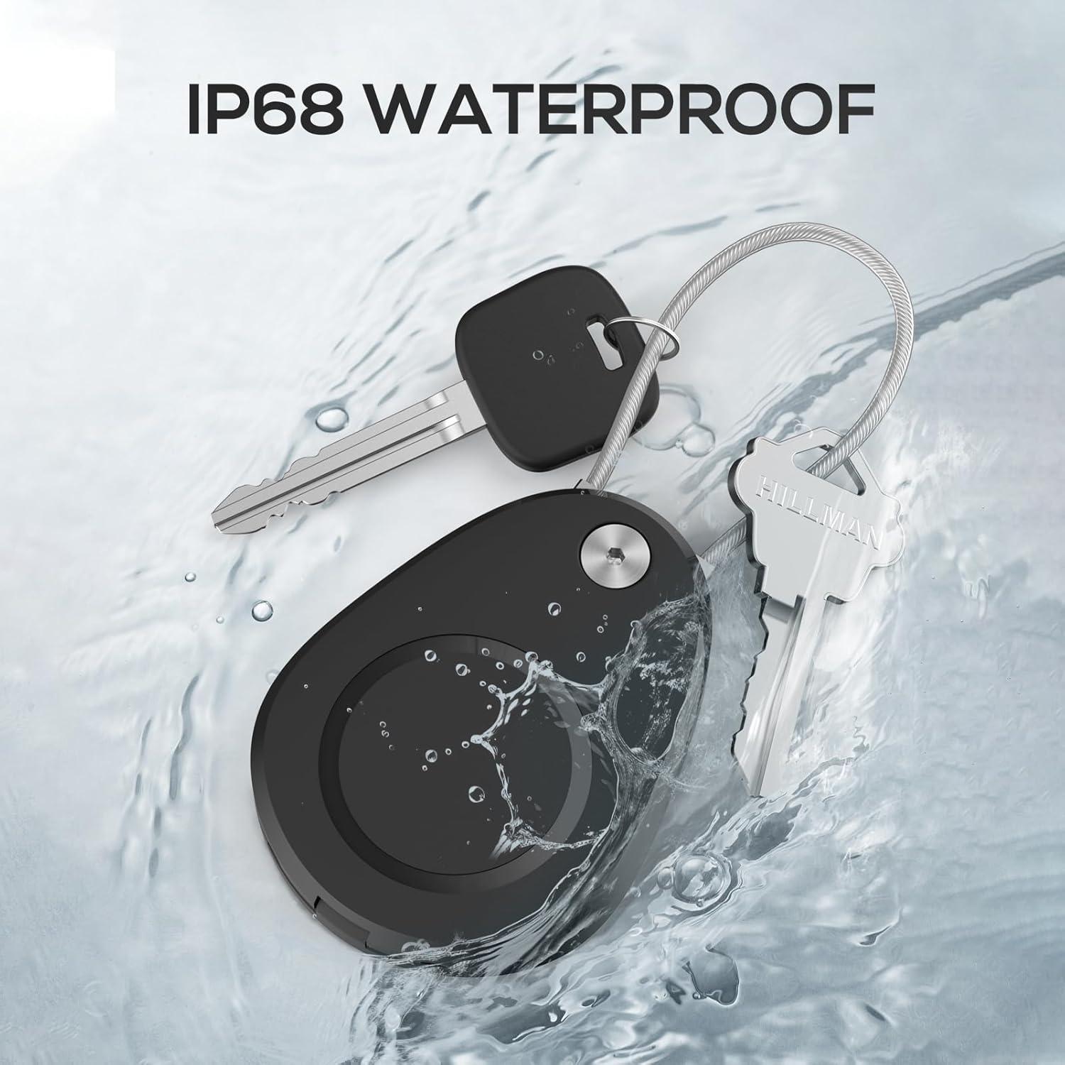 Soporte impermeable para AirTag Fiuned - 4 fundas negras