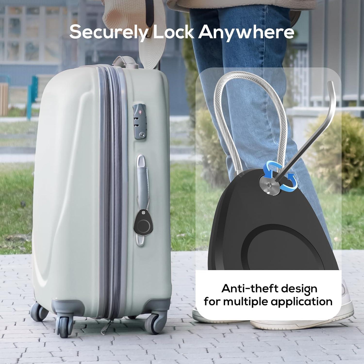 Soporte impermeable para AirTag Fiuned - 4 fundas negras