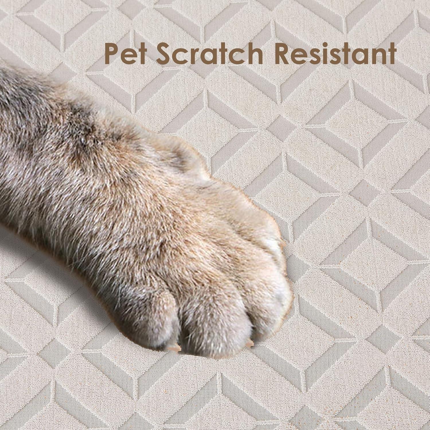 Cubierta de cojín de sofá Genina 1 asiento beige impermeable