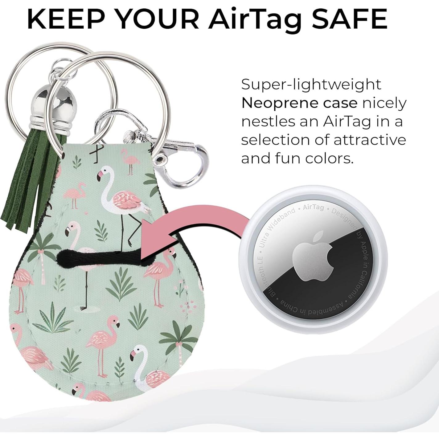 Funda de Neopreno Flamingo para AirTag - Protección y Estilo