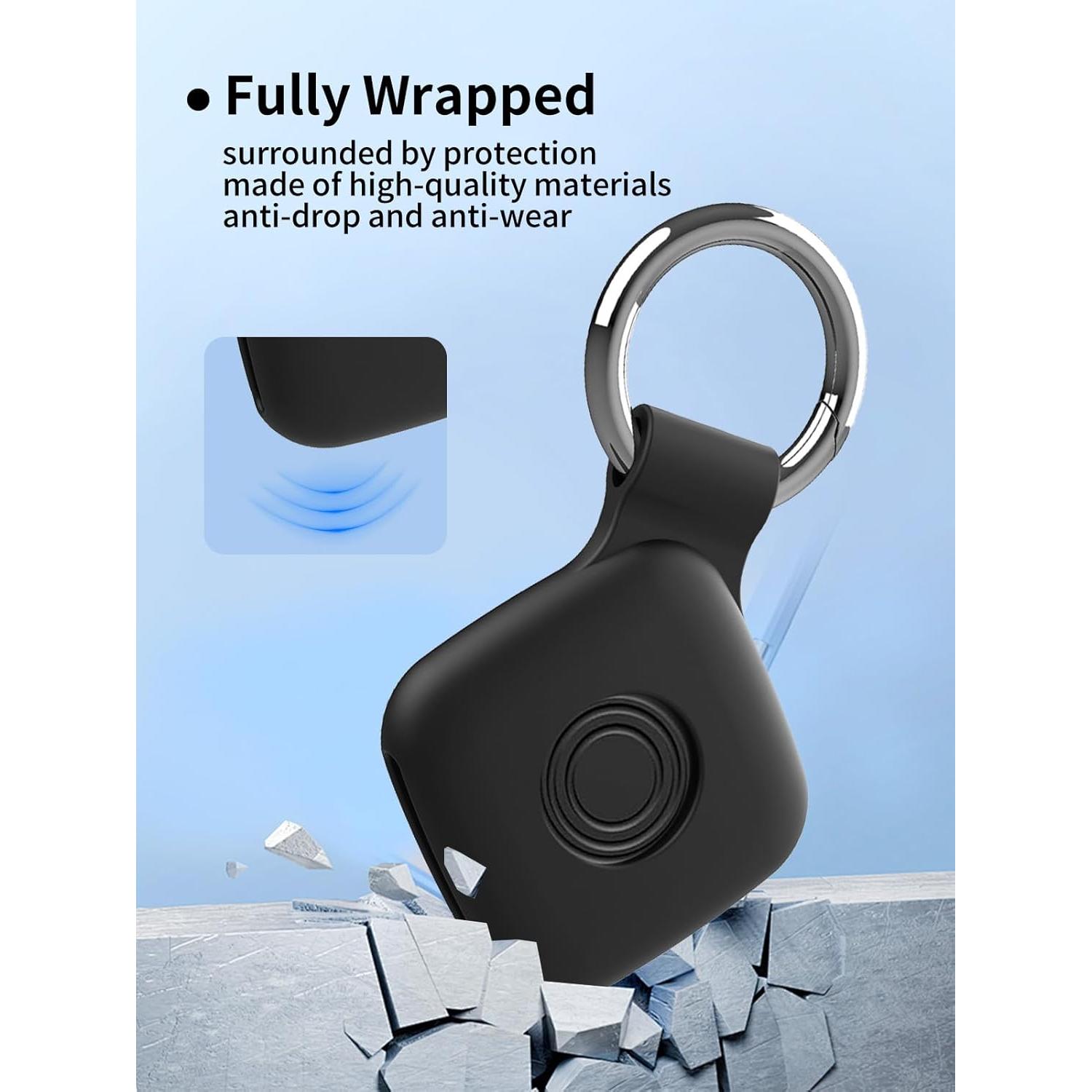 Funda Protectora Silicona UYRUREL para Telylou Air Tags - Negro