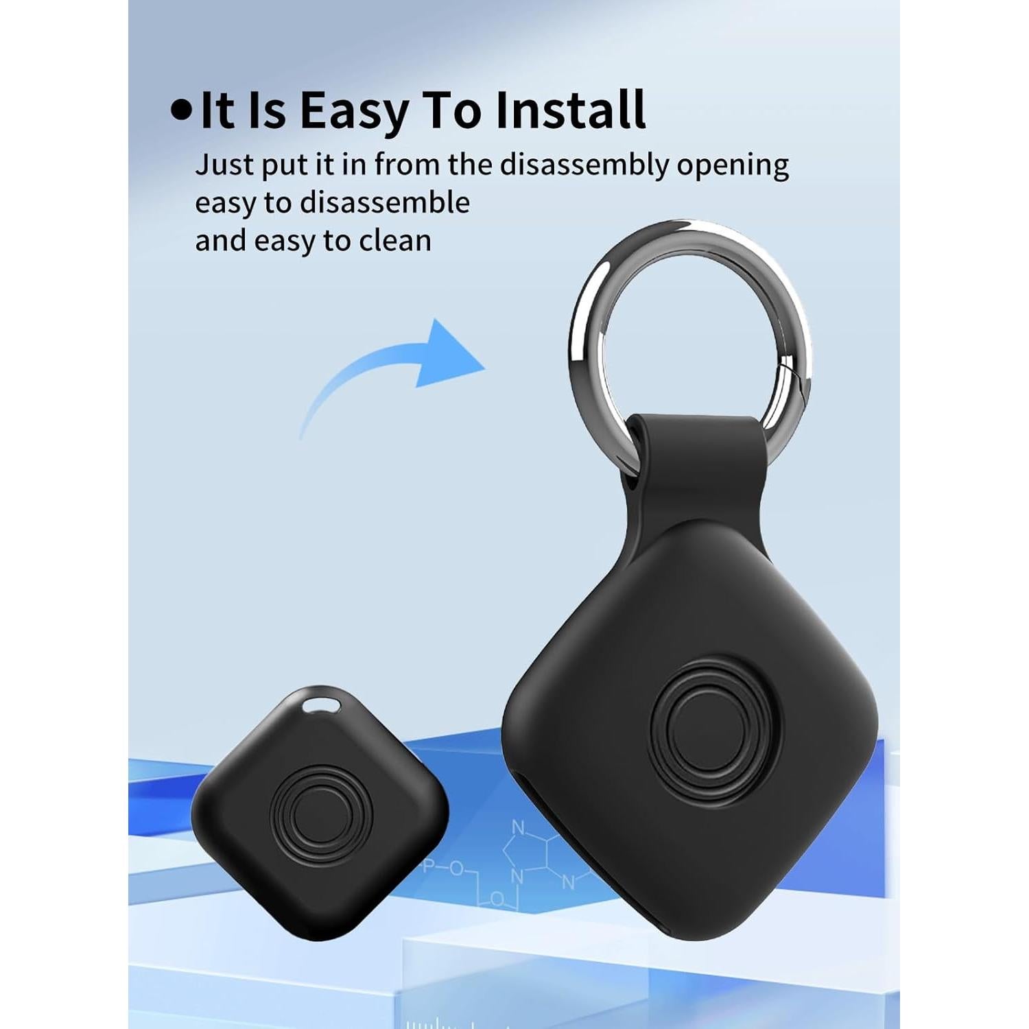 Funda Protectora Silicona UYRUREL para Telylou Air Tags - Negro