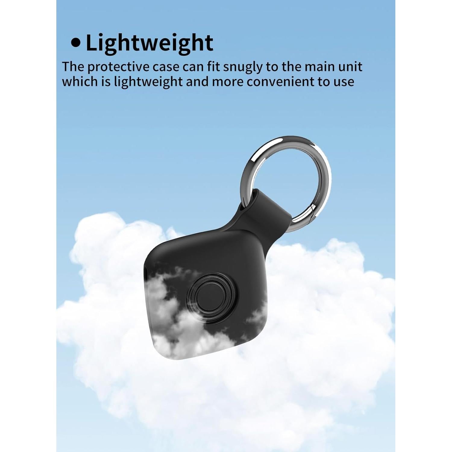 Funda Protectora Silicona UYRUREL para Telylou Air Tags - Negro