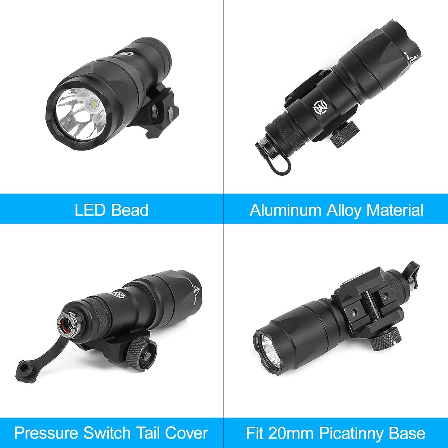 Linterna Táctica M300C 400 Lúmenes con Interruptor Doble