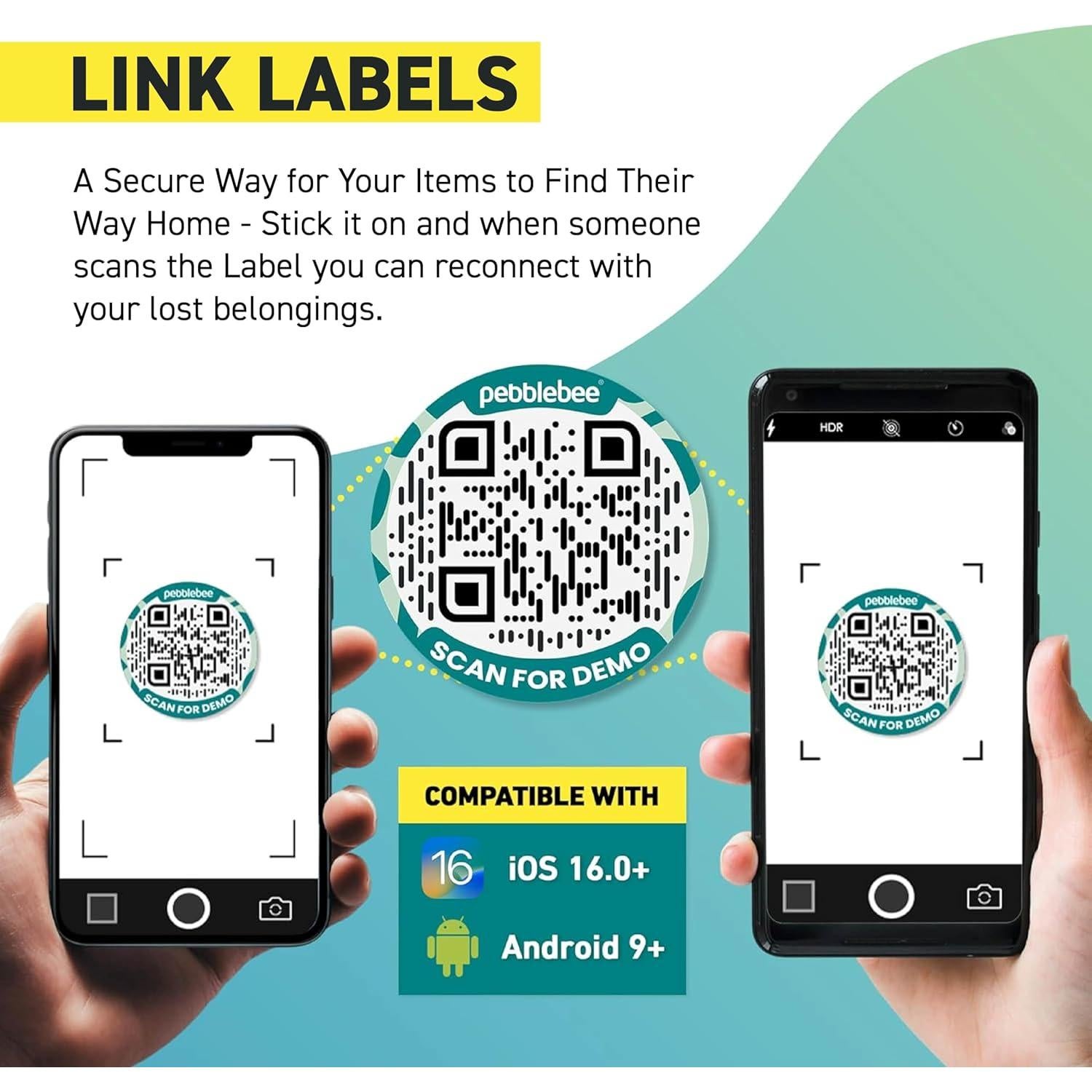 Rastreador Universal Pebblebee Link - Etiqueta QR Recargable