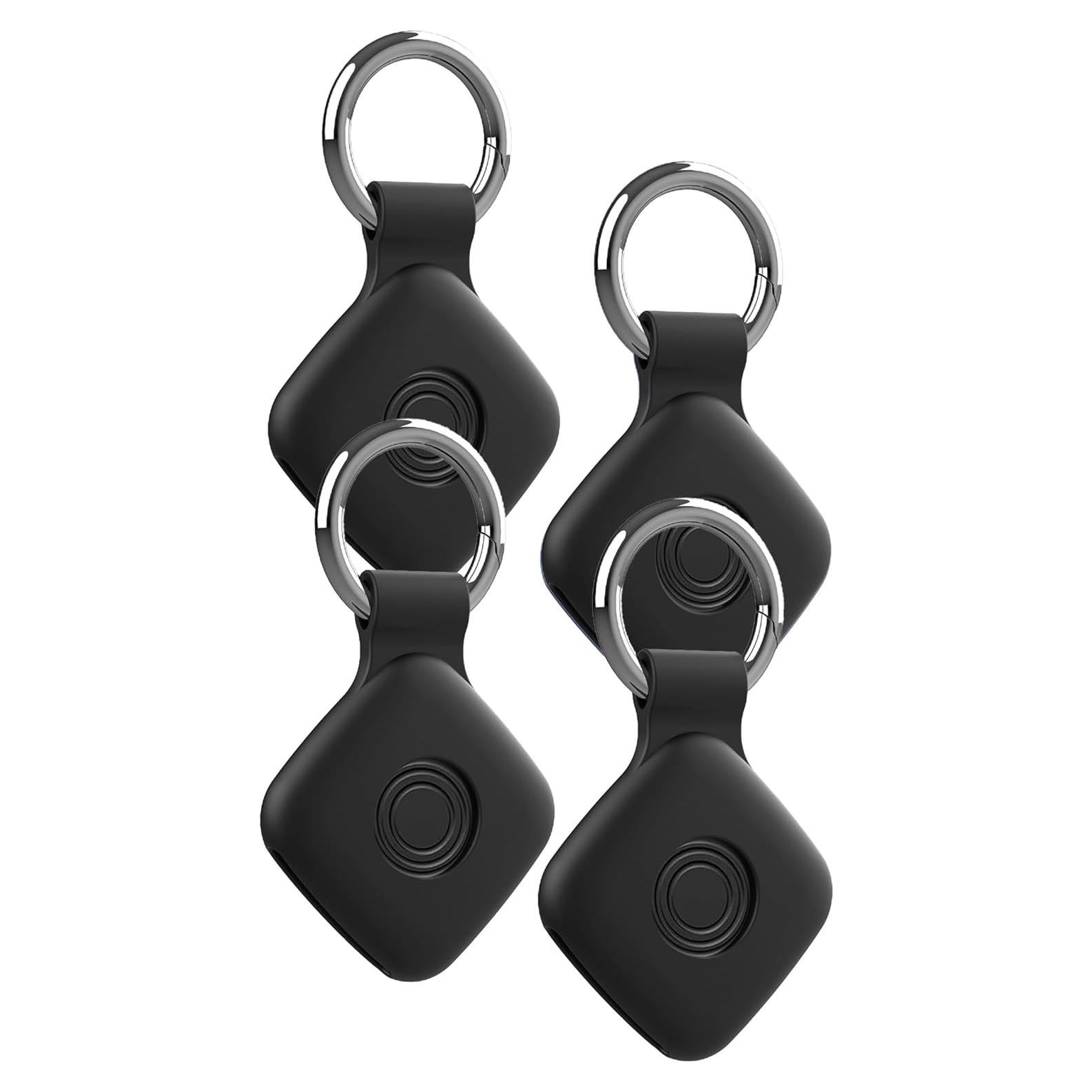 Funda Protectora Silicona UYRUREL para Telylou Air Tags - Negra (4 Pzs)