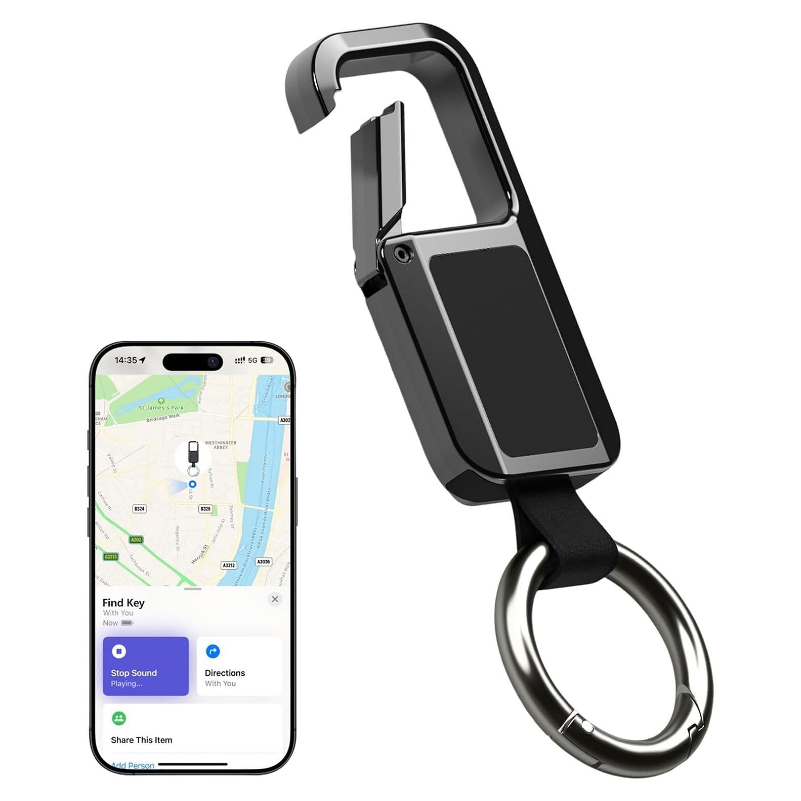 Etiqueta de Rastreo Llavero Lmrbelec con Apple Find My - Negro