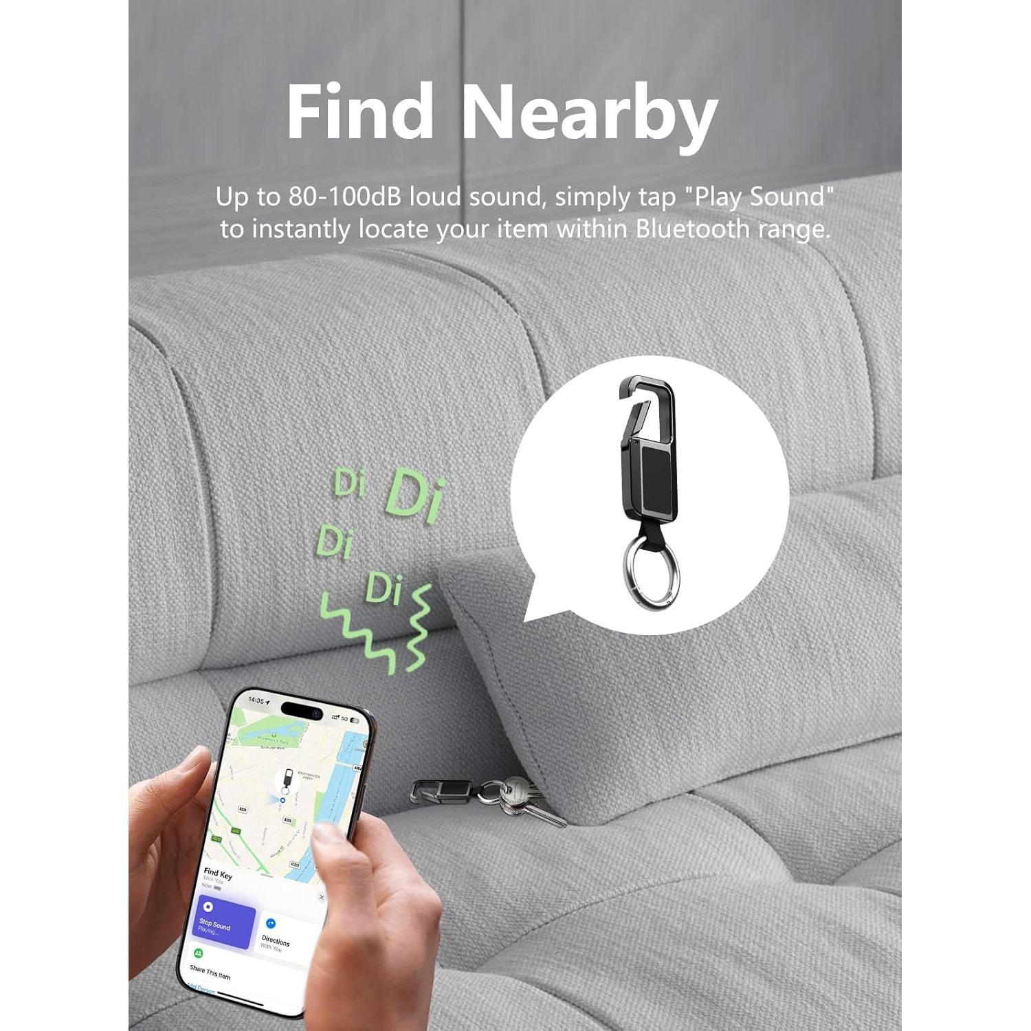 Etiqueta de Rastreo Llavero Lmrbelec con Apple Find My - Negro