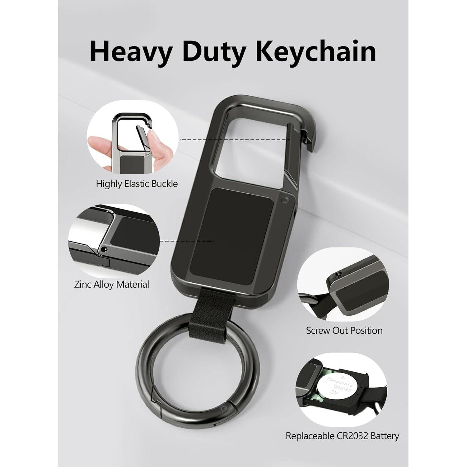 Etiqueta de Rastreo Llavero Lmrbelec con Apple Find My - Negro