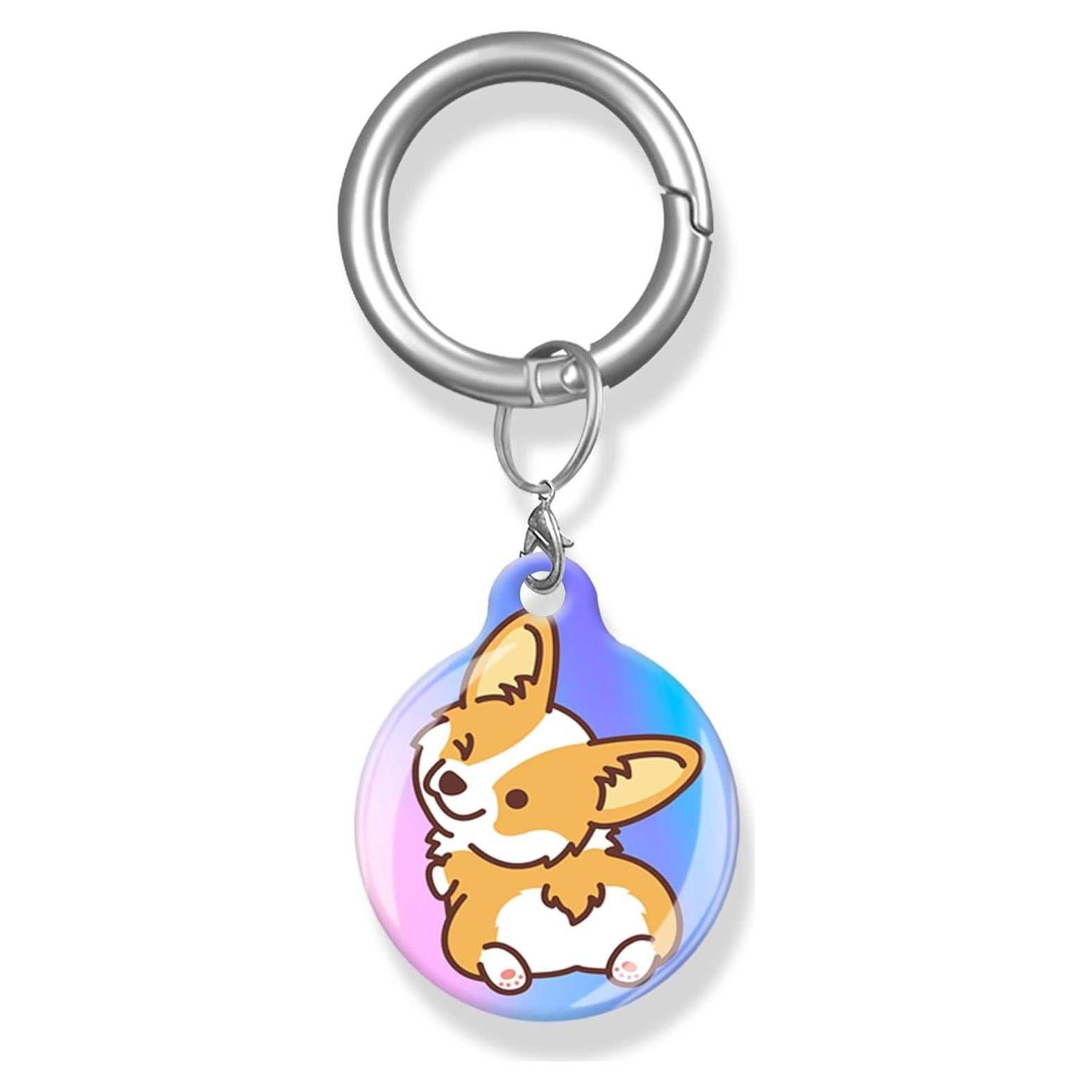 Estuche para AirTag ZEKICE con diseño Perro Corgi Bonito