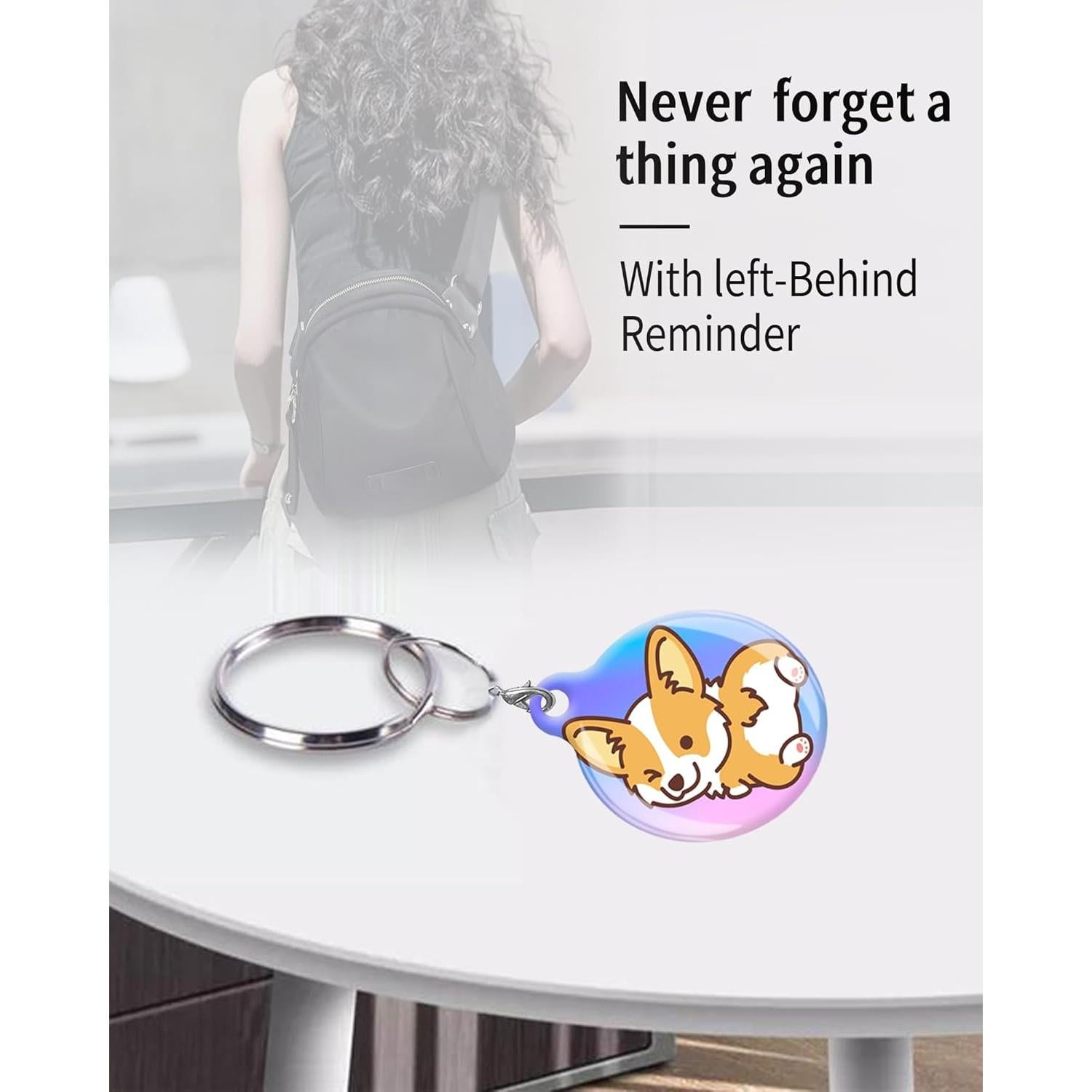 Estuche para AirTag ZEKICE con diseño Perro Corgi Bonito