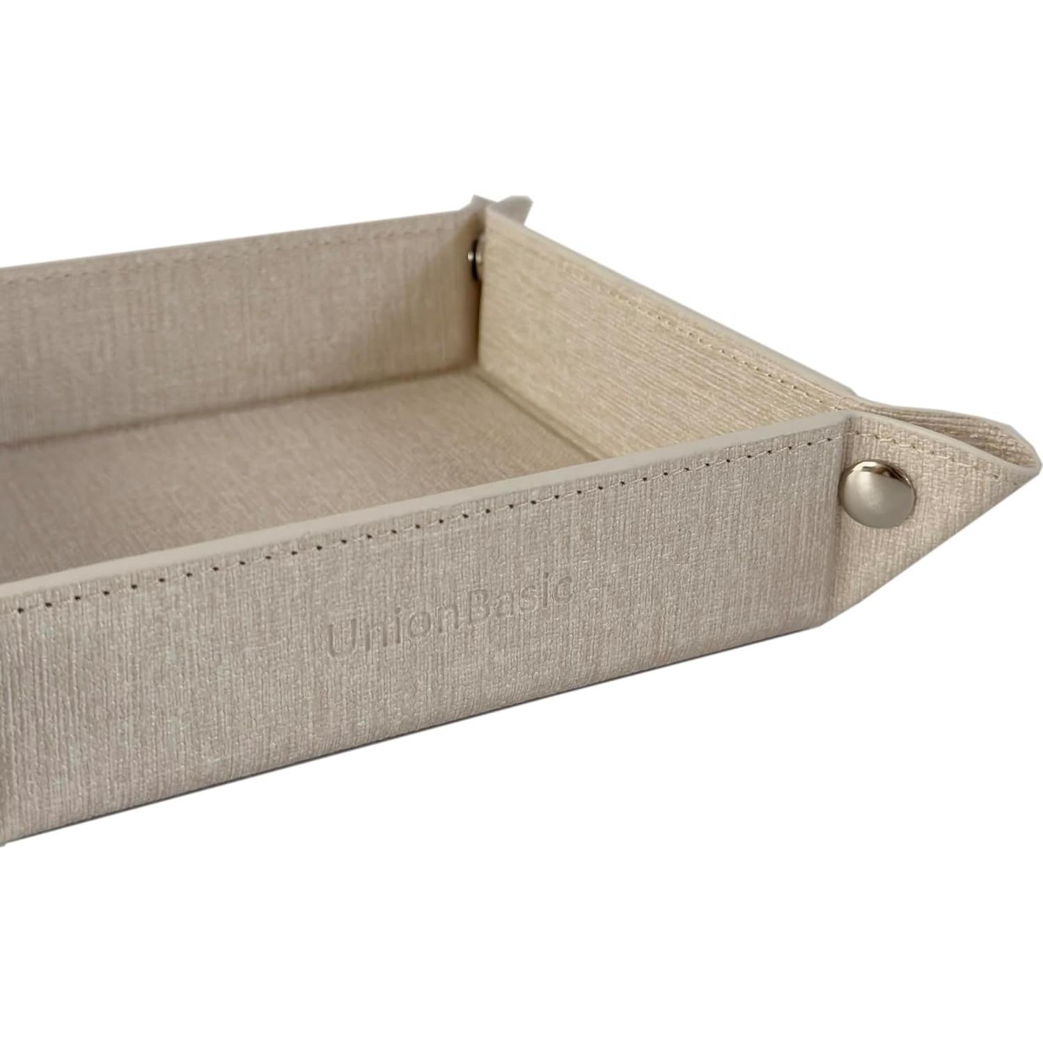 Bandeja de Joyería UnionBasic Beige, Organizador de Escritorio 22.23 cm