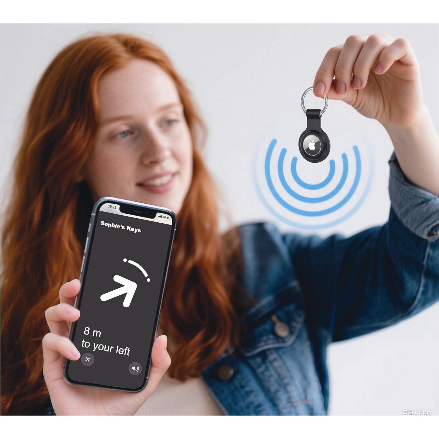 Soporte para AirTag Shiningwell 4 Colores Silicona Protectora