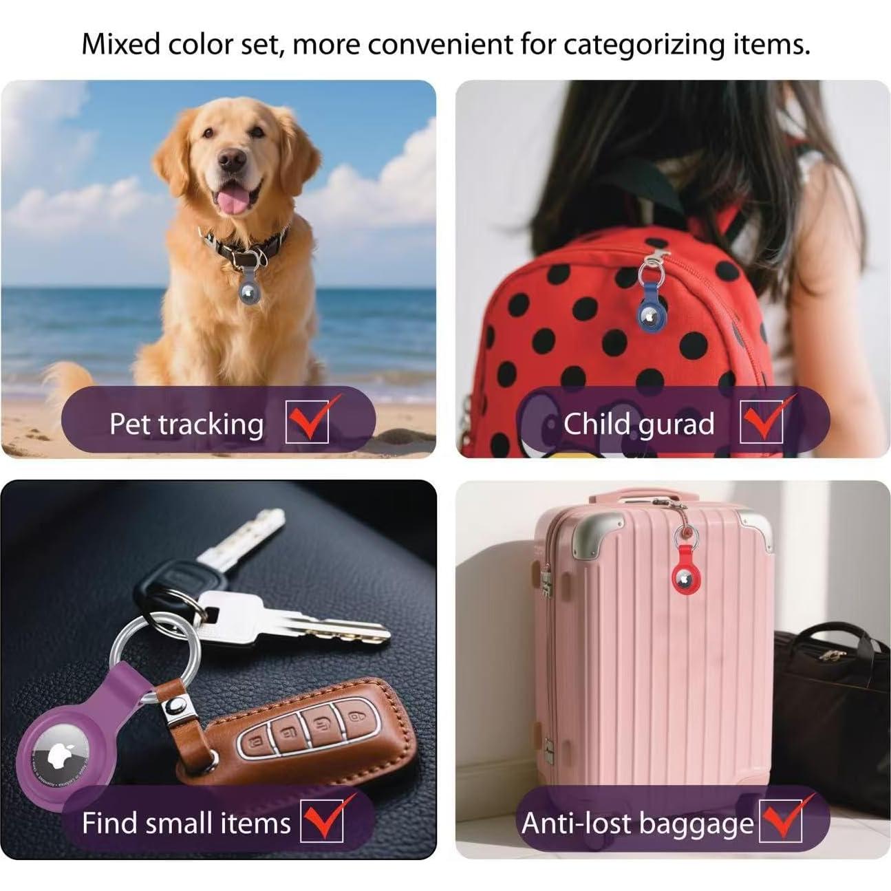 Soporte para AirTag Shiningwell 4 Colores Silicona Protectora