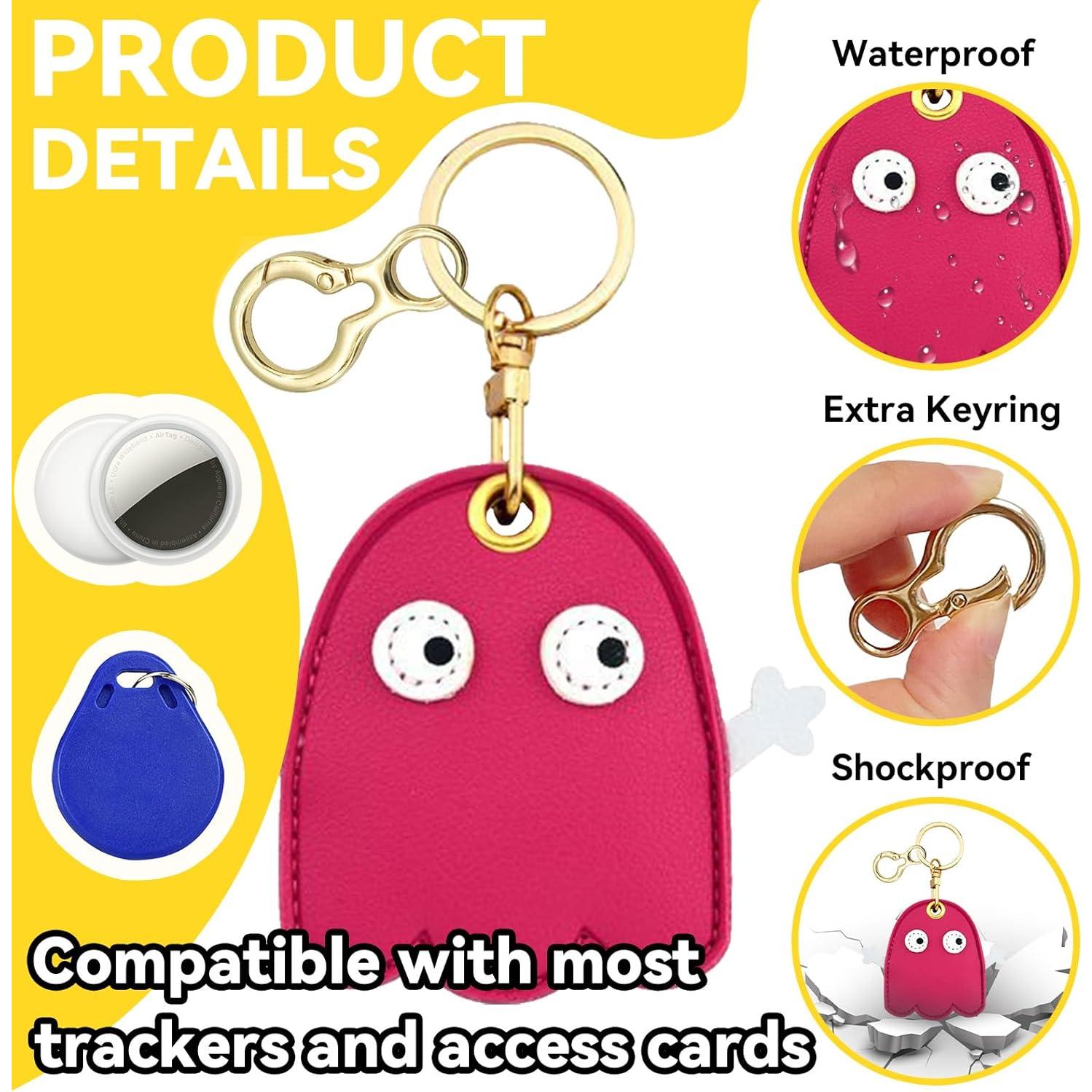 Funda de cuero PU para AirTag Xinyeu - Diseño Fantasma