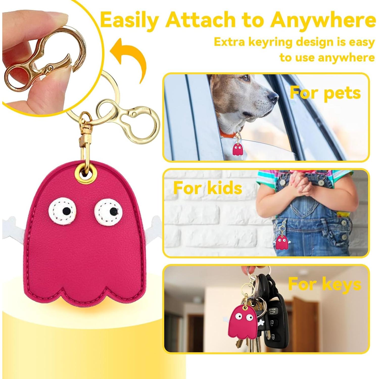 Funda de cuero PU para AirTag Xinyeu - Diseño Fantasma