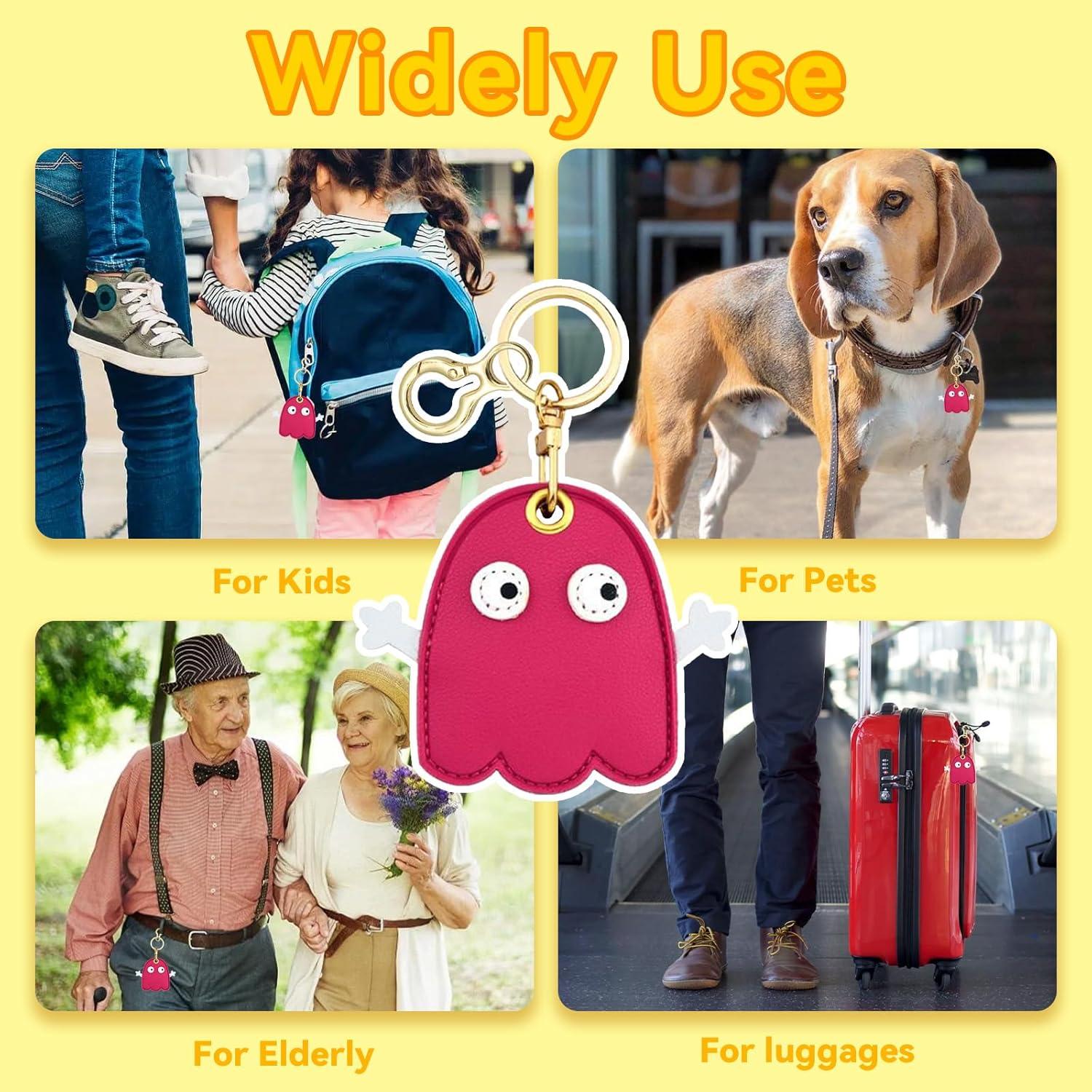 Funda de cuero PU para AirTag Xinyeu - Diseño Fantasma