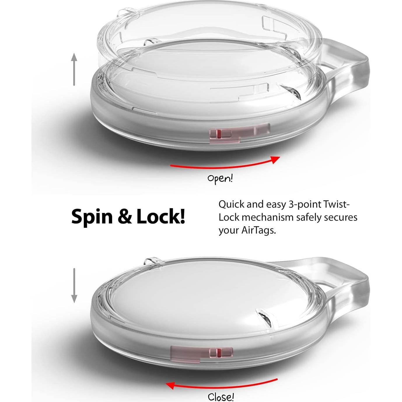 Funda Protectora Ringke Slim para AirTag - Transparente 4 Pzas