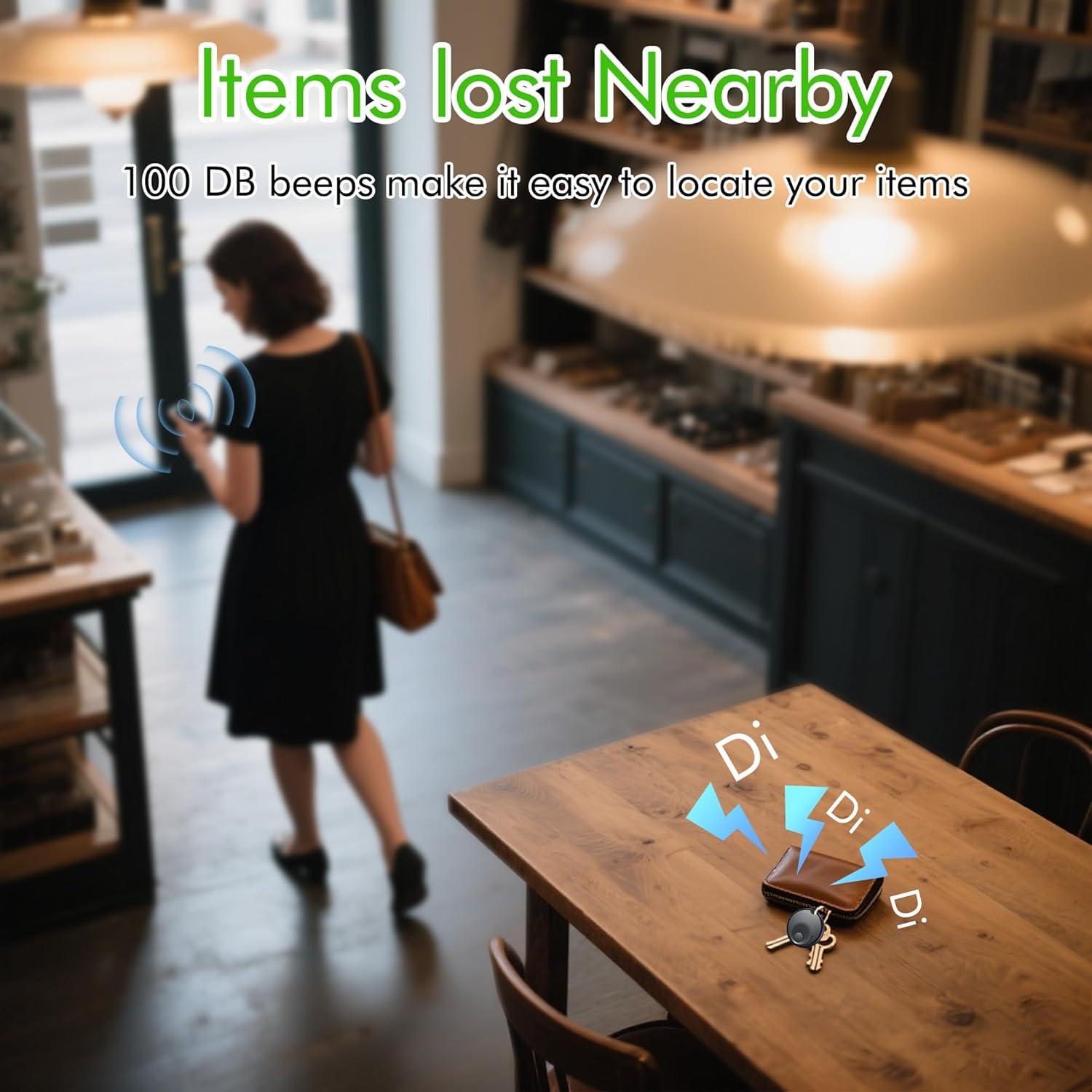 Tracker Bluetooth Inteligente Genérico - Paquete de 4 Negro