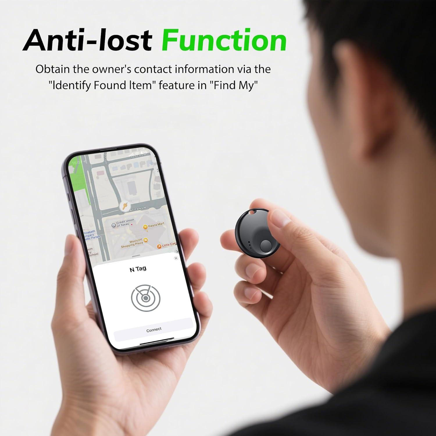 Tracker Bluetooth Inteligente Genérico - Paquete de 4 Negro