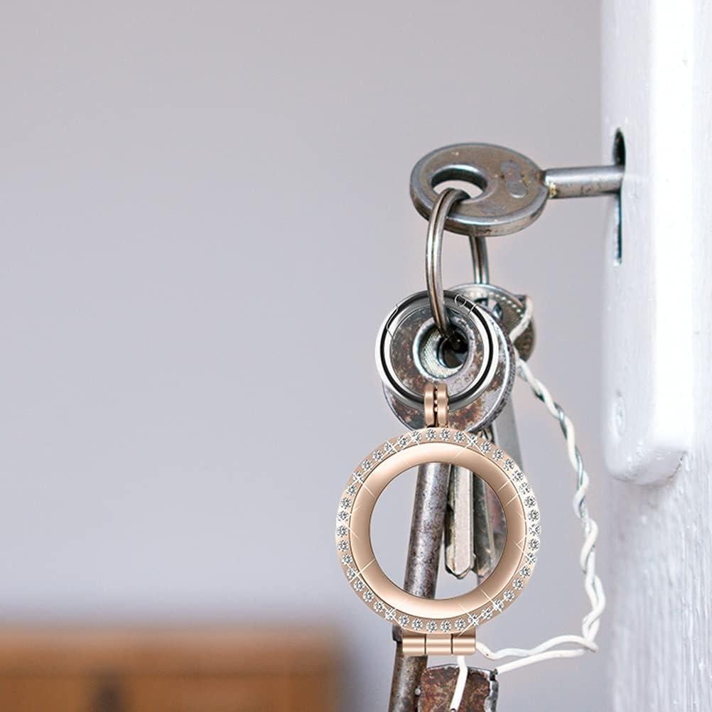 Funda de Metal Mikikit para AirTag con Rhinestones - Oro Rosa