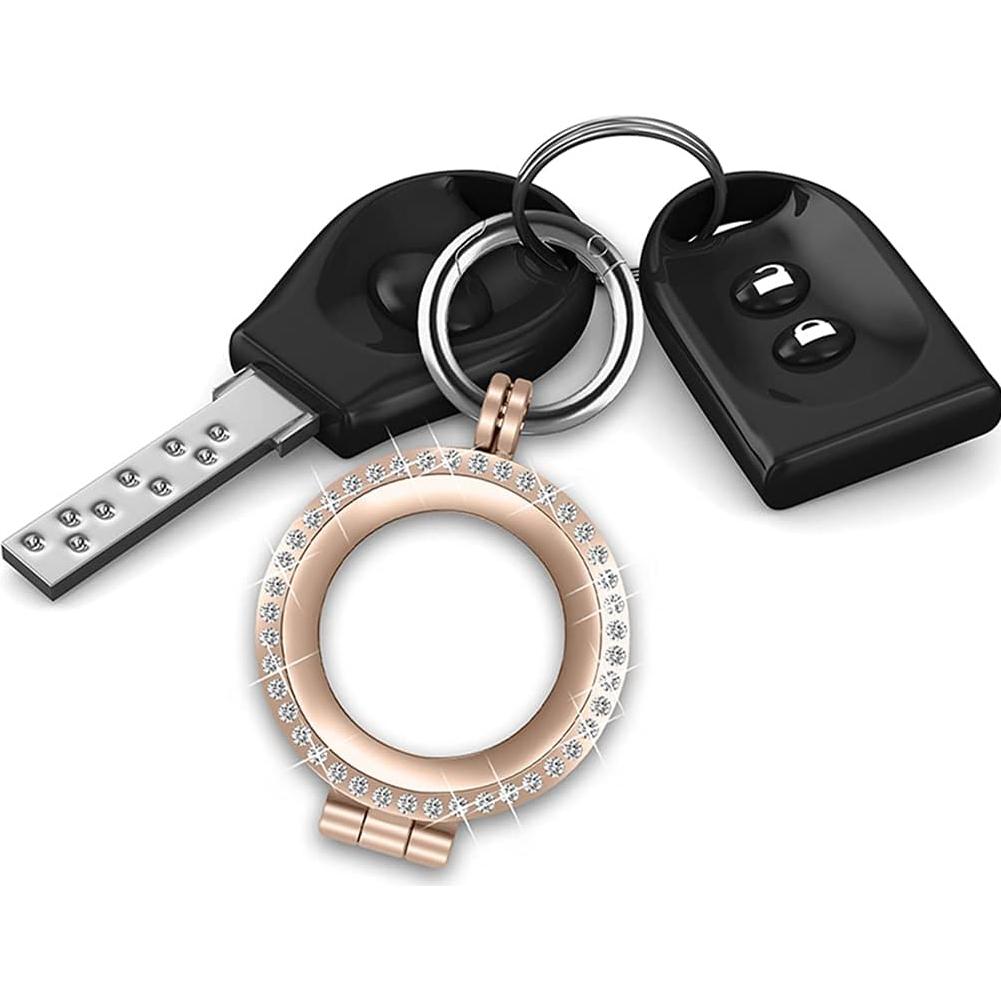 Funda de Metal Mikikit para AirTag con Rhinestones - Oro Rosa