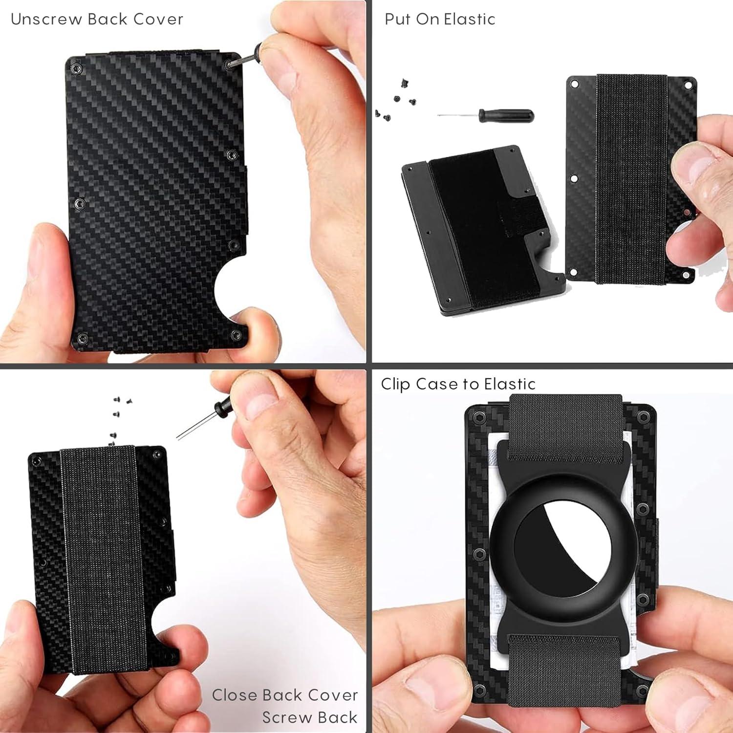 Soporte para AirTag Ridge Wallet - Funda Aluminio Slim RFID