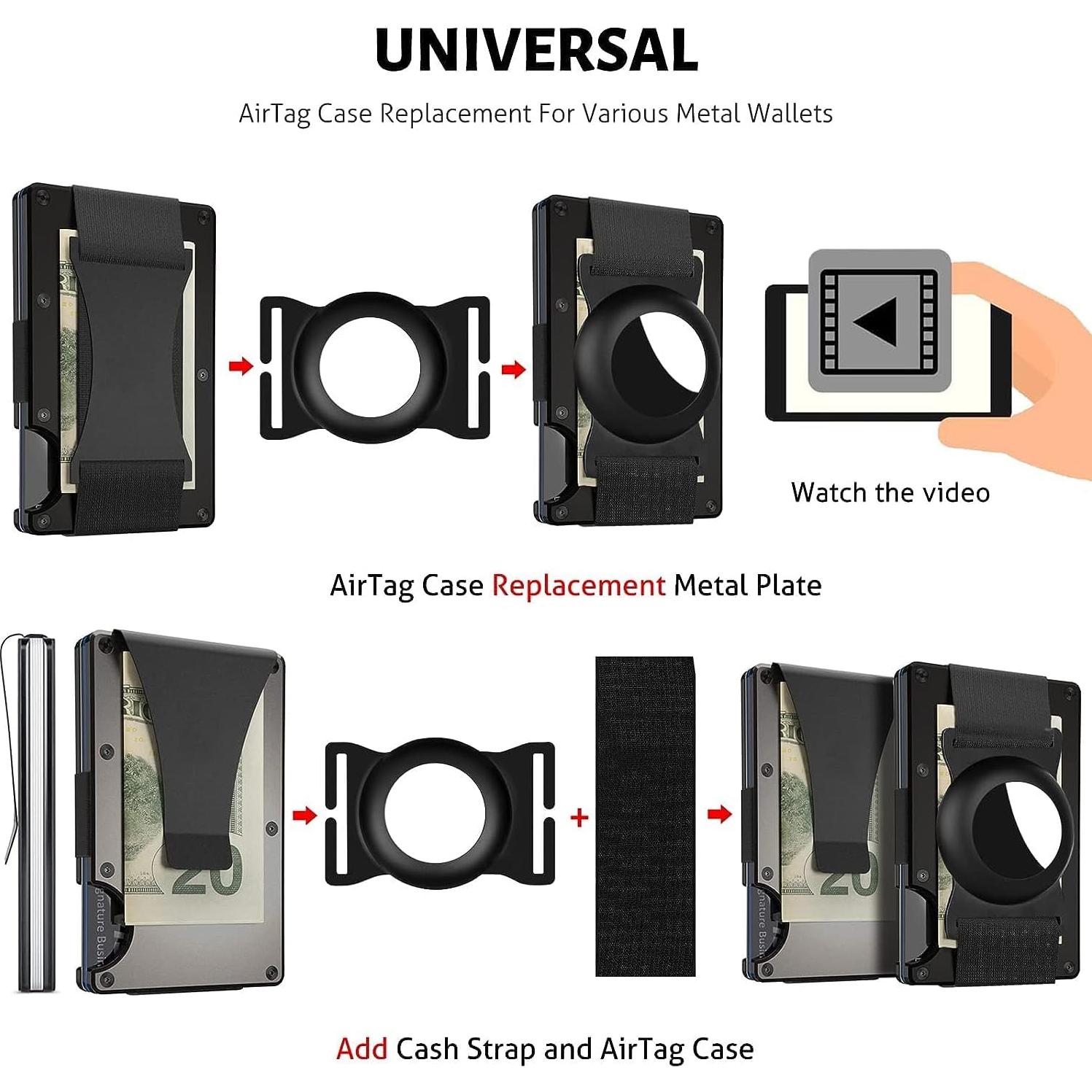 Soporte para AirTag Ridge Wallet - Funda Aluminio Slim RFID