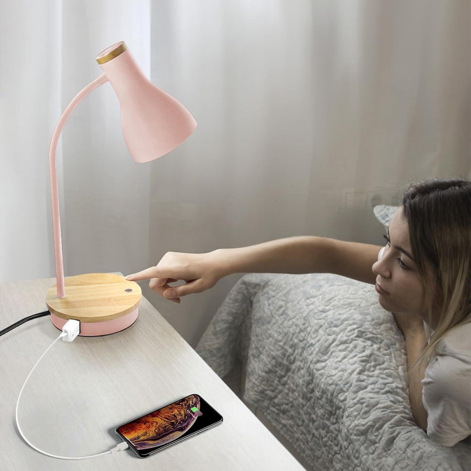 Lámpara de Escritorio Táctil Rosa LALISU 3 Niveles Regulable