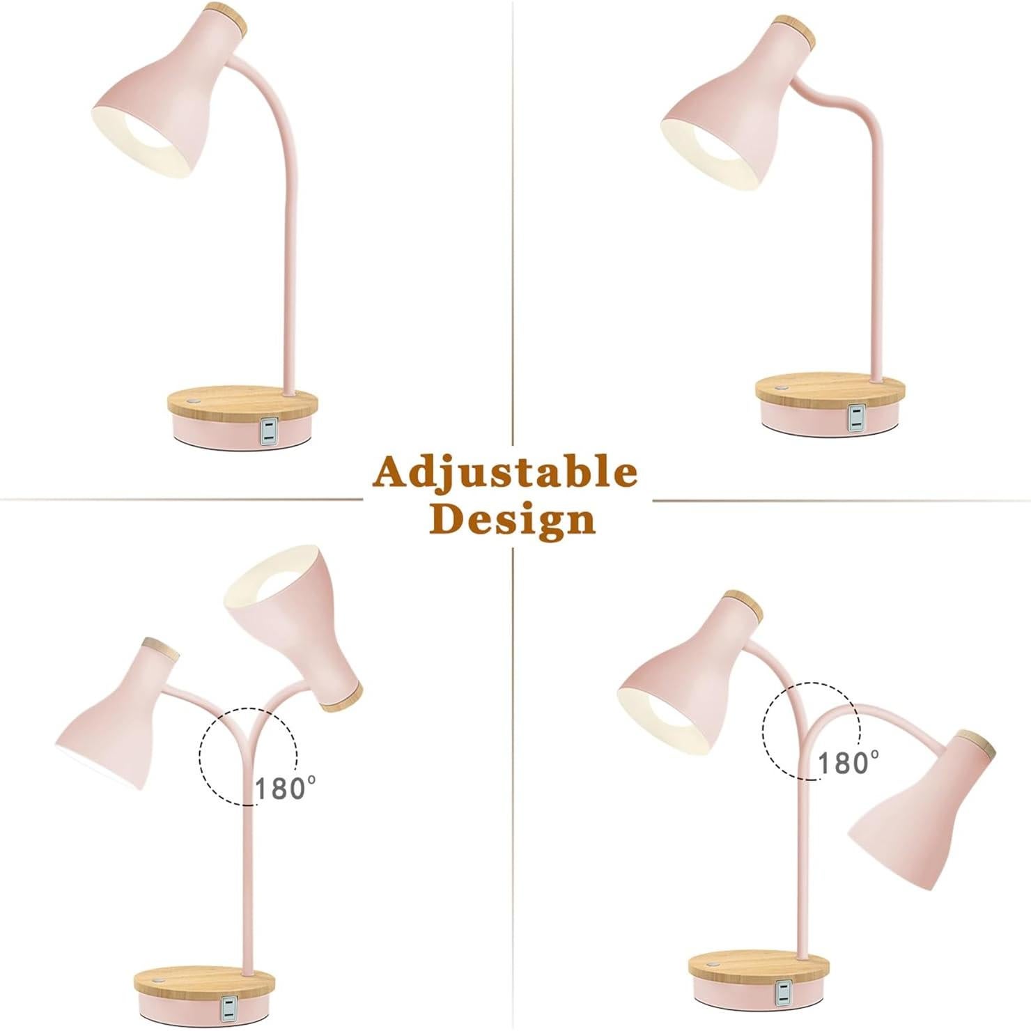 Lámpara de Escritorio Táctil Rosa LALISU 3 Niveles Regulable