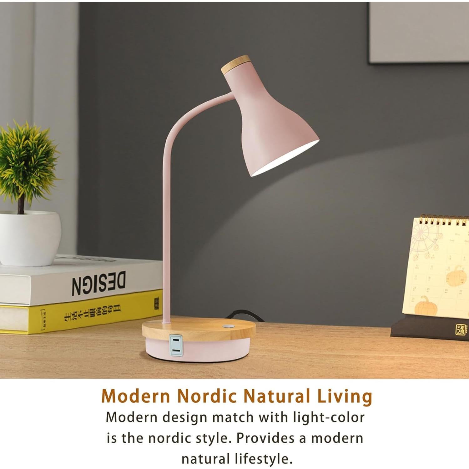 Lámpara de Escritorio Táctil Rosa LALISU 3 Niveles Regulable