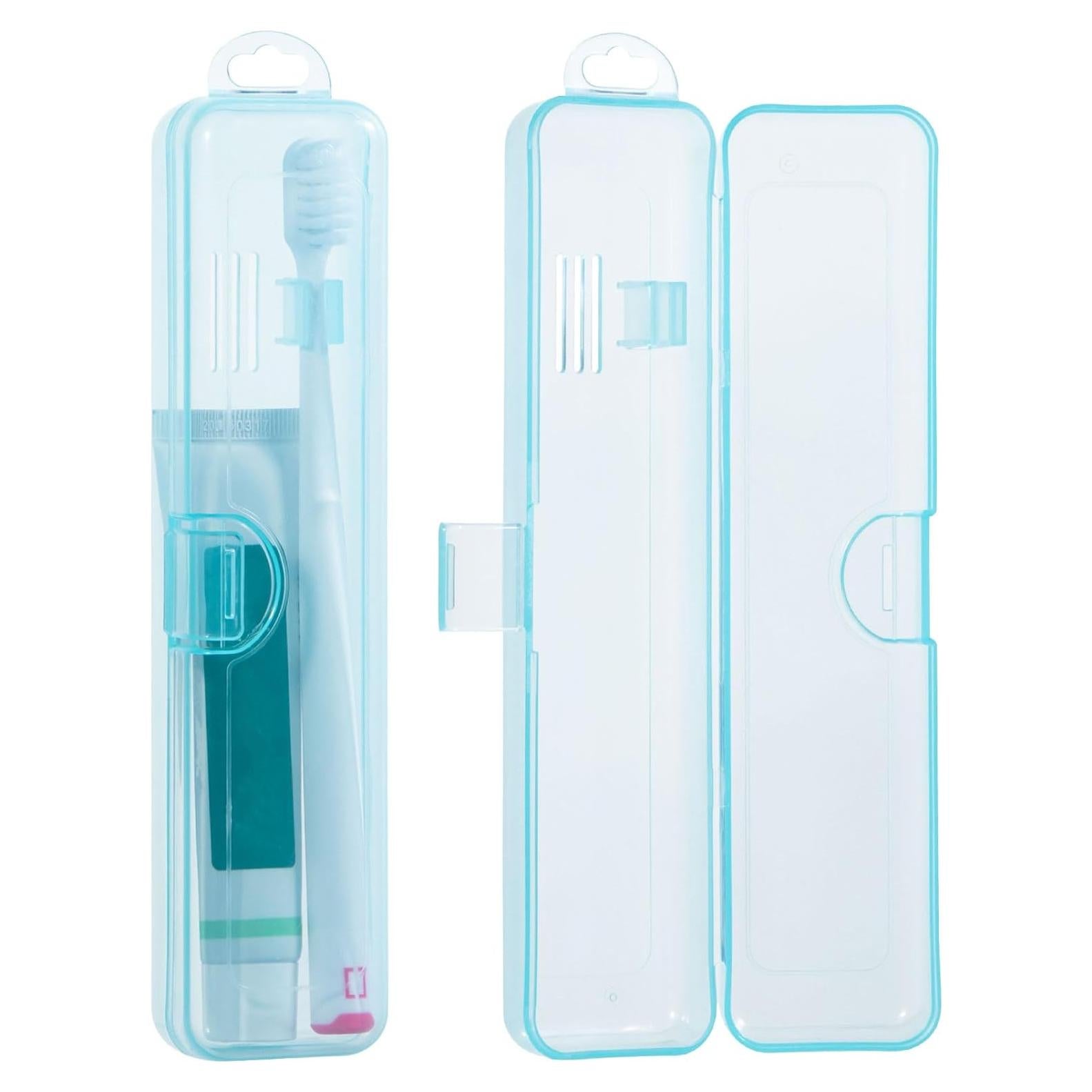 Estuche de Cepillo de Dientes Yeeco Azul Transparente 20x4.7 cm