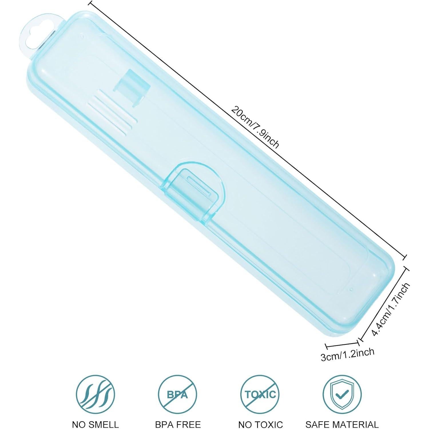 Estuche de Cepillo de Dientes Yeeco Azul Transparente 20x4.7 cm