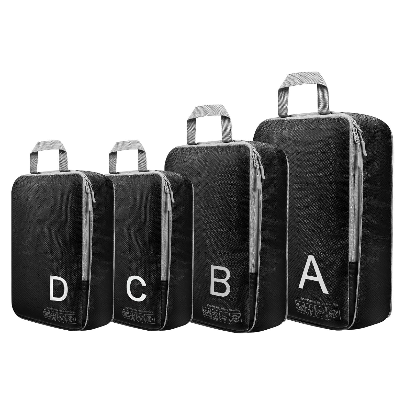 Cubos de Compresión SnowDuck X-Large Nylon Negro 34.8x5.1x25.4cm