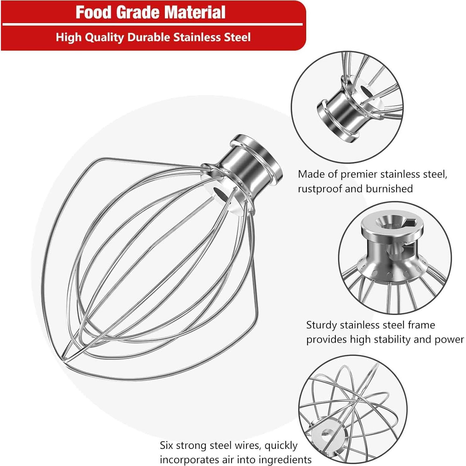 Batidor de Acero Inoxidable 6 Cables KitchenAid K45WW