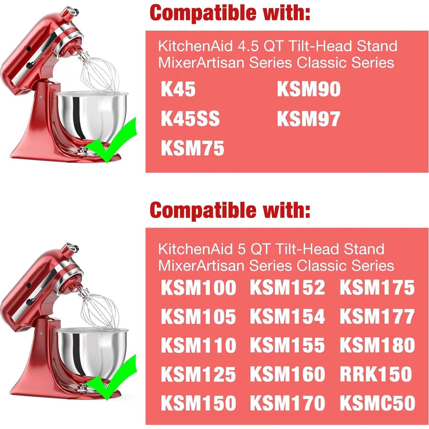 Batidor de Acero Inoxidable 6 Cables KitchenAid K45WW