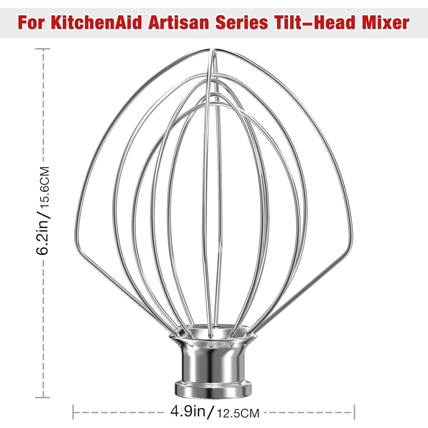 Batidor de Acero Inoxidable 6 Cables KitchenAid K45WW