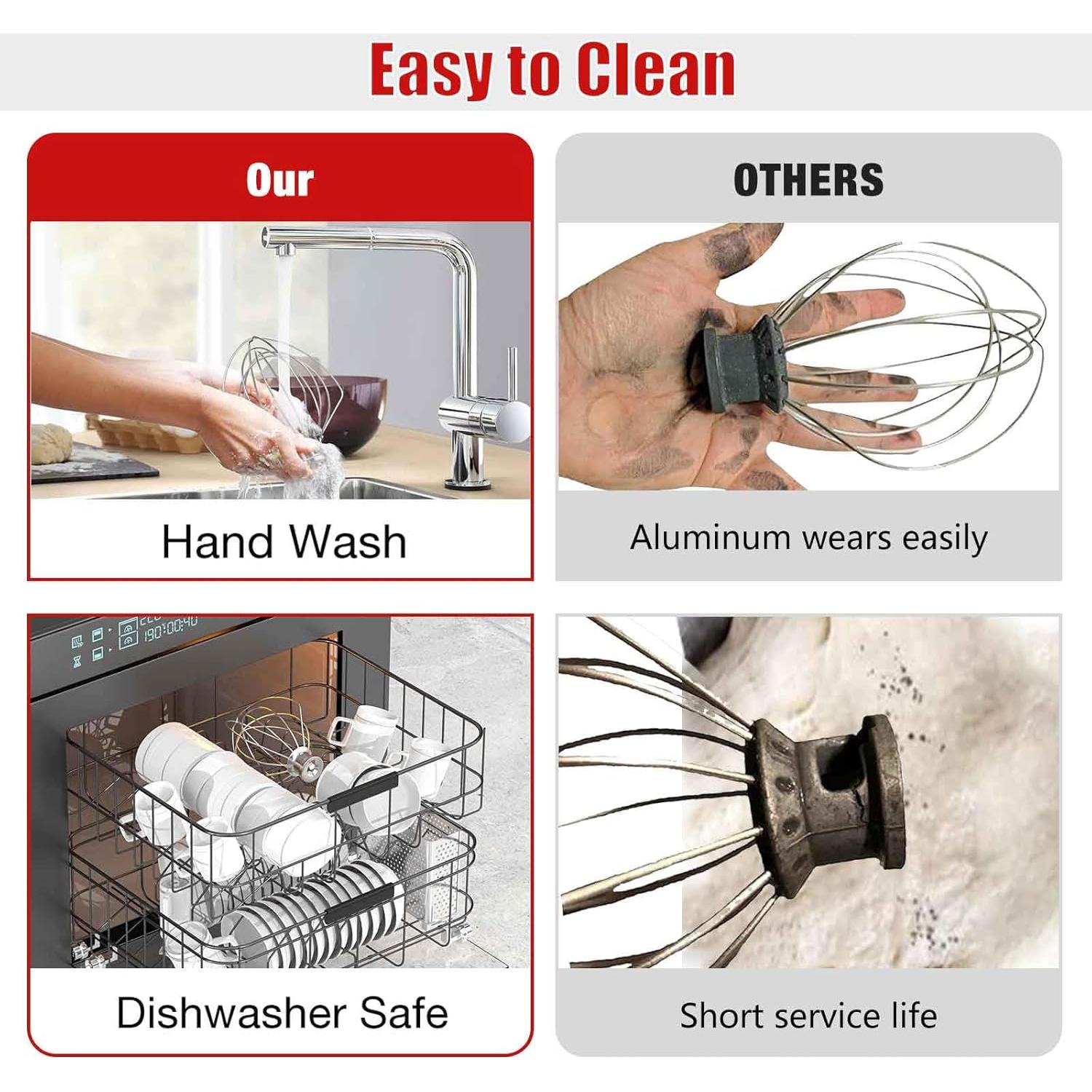 Batidor de Acero Inoxidable 6 Cables KitchenAid K45WW