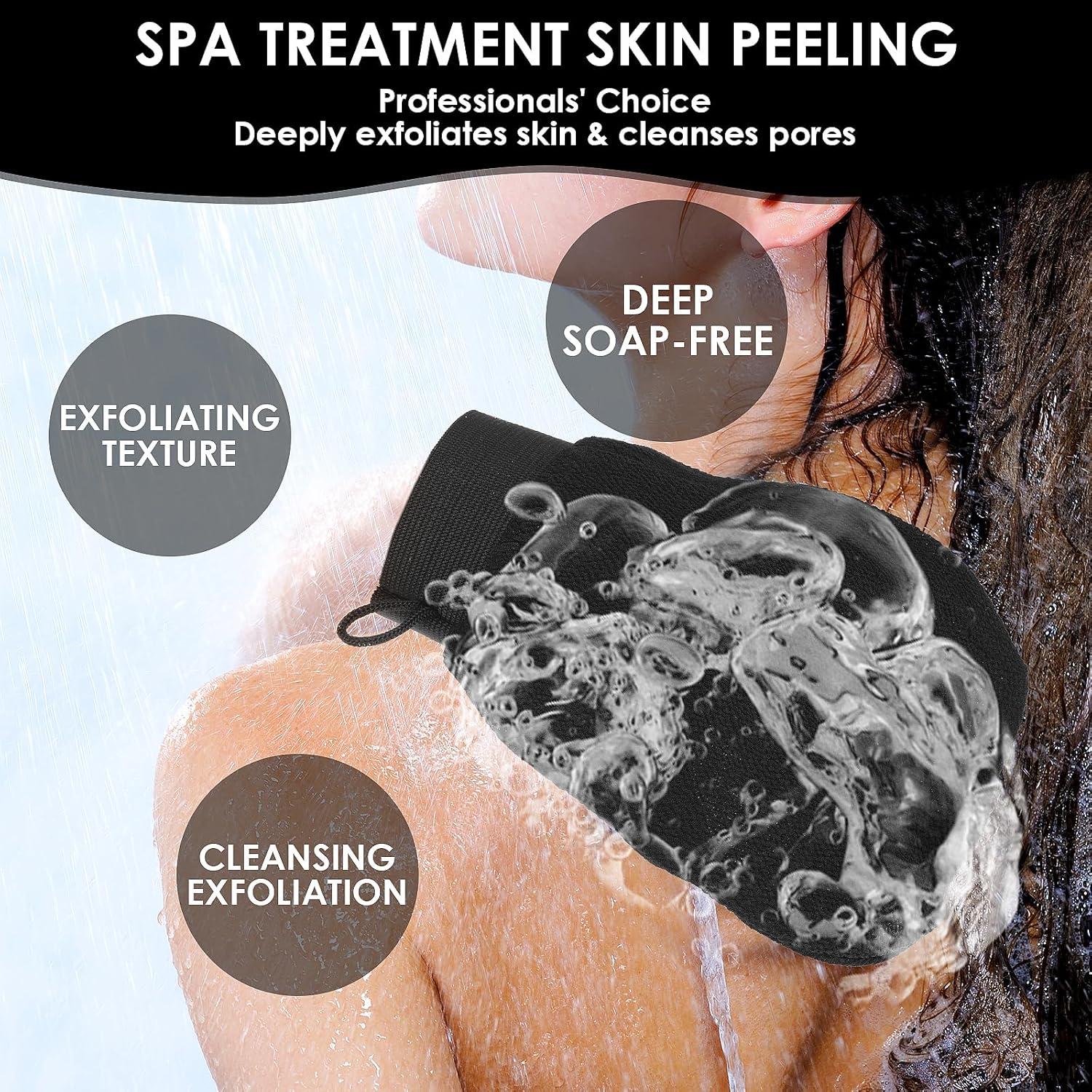 Guante Exfoliante Corporal WY LIGHTING Negro 15.5x21 cm